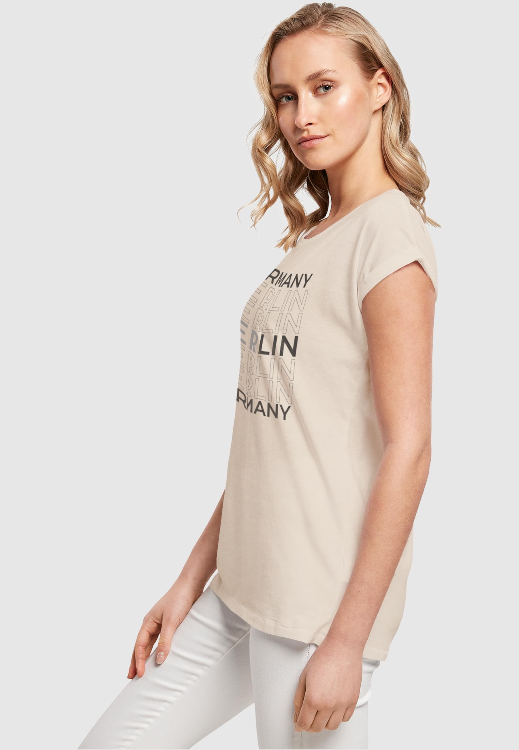 Merchcode T-Shirt »Merchcode Damen Ladies Berlin Extended Shoulder Tee«, (1 tlg.)