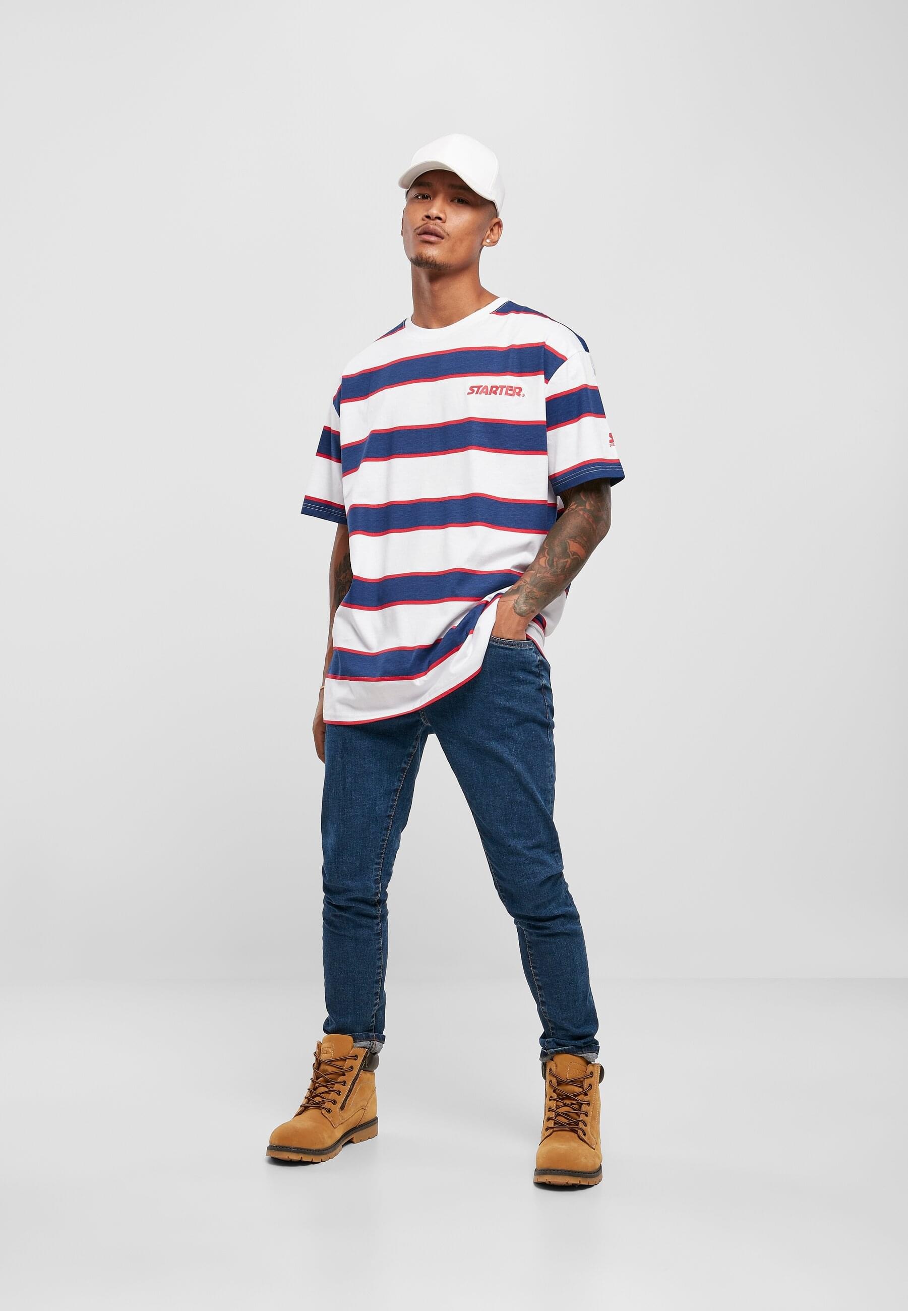 Starter Black Label T-Shirt »Starter Black Label Herren Starter Logo Striped Tee« 1 Stk. tlg.