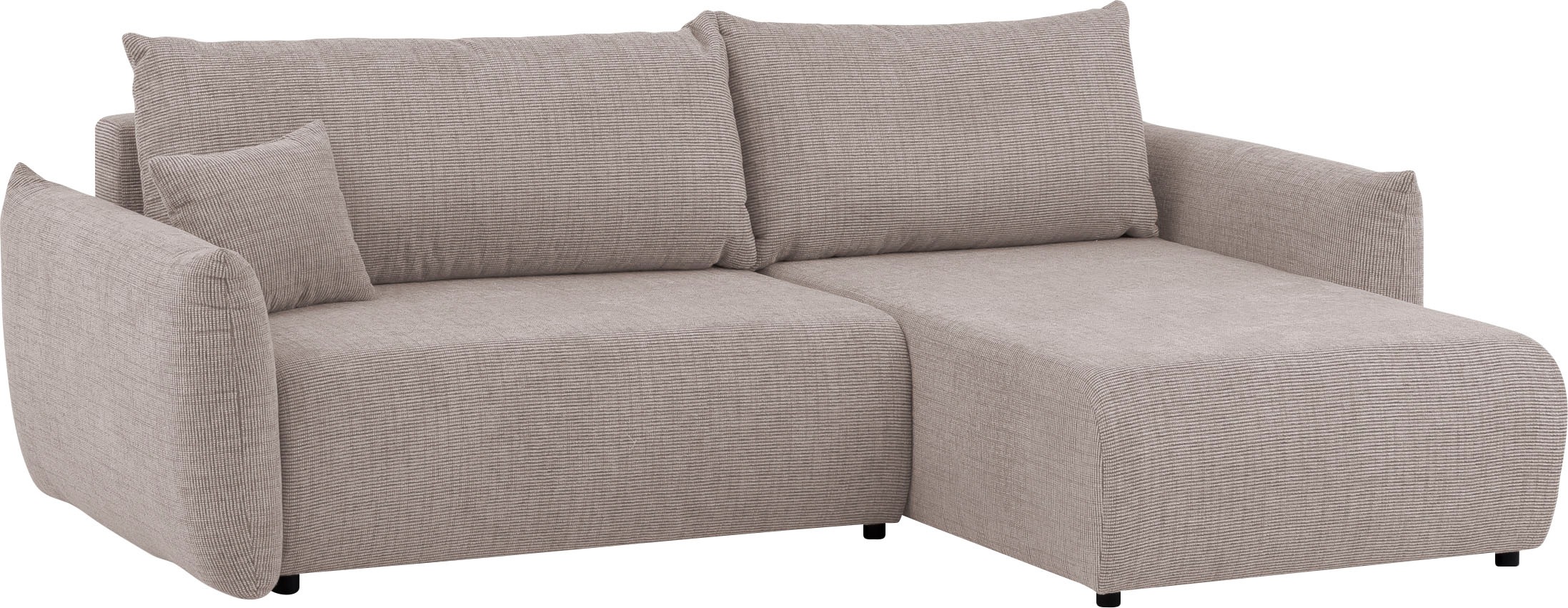 INOSIGN Ecksofa »MAVAS Schlafsofa mit Bettkasten, L-Form,«, ca.257/127cm (Liegefläche 212/145 cm), Cord, Chenille, Struktur