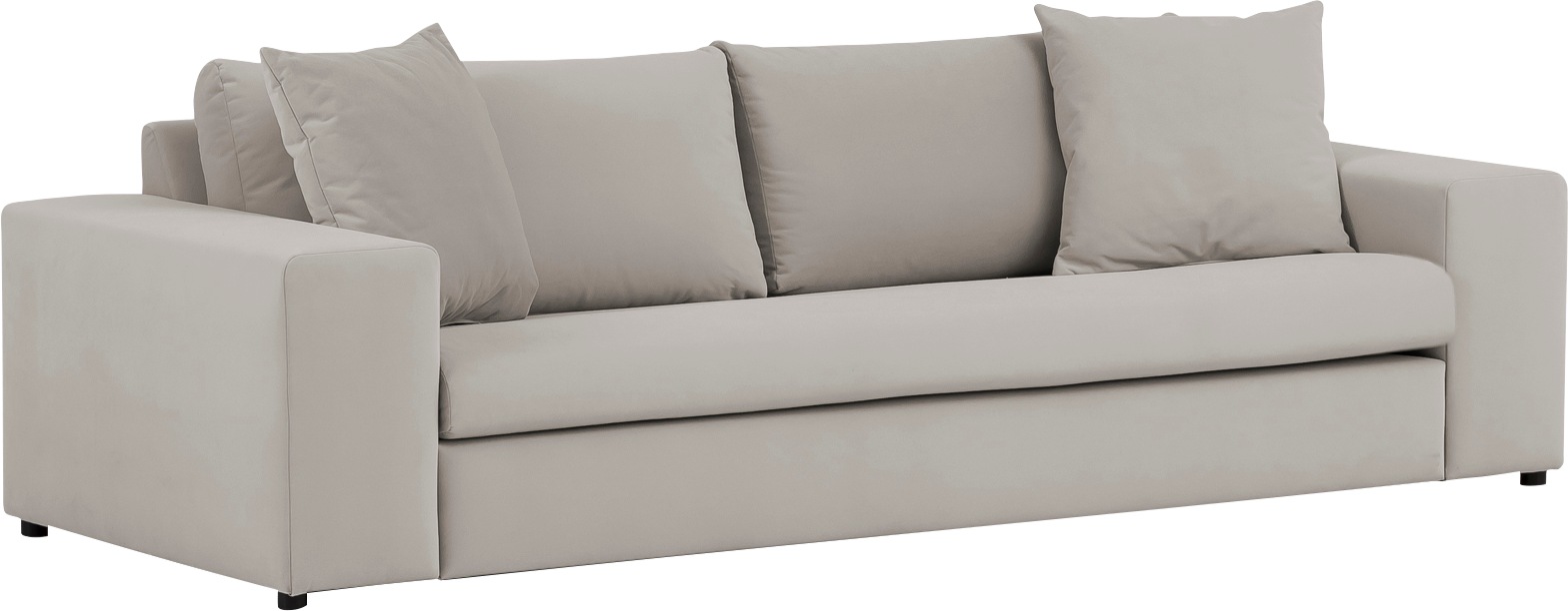 andas 3-Sitzer »SLEETLAND XXL in Samtvelours oder Vintage-Leder-Optik«, besonders groß und bequem