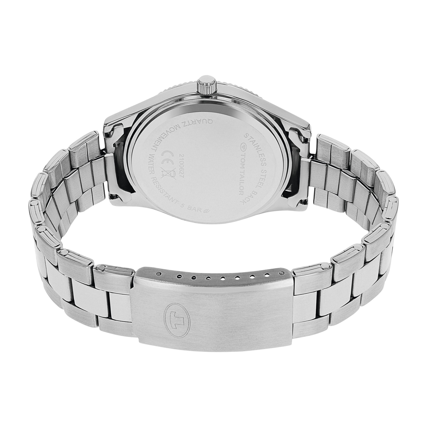 TOM TAILOR Quarzuhr Armbanduhr, Herrenuhr, Edelstahlarmband, analog, Jahr, Monat