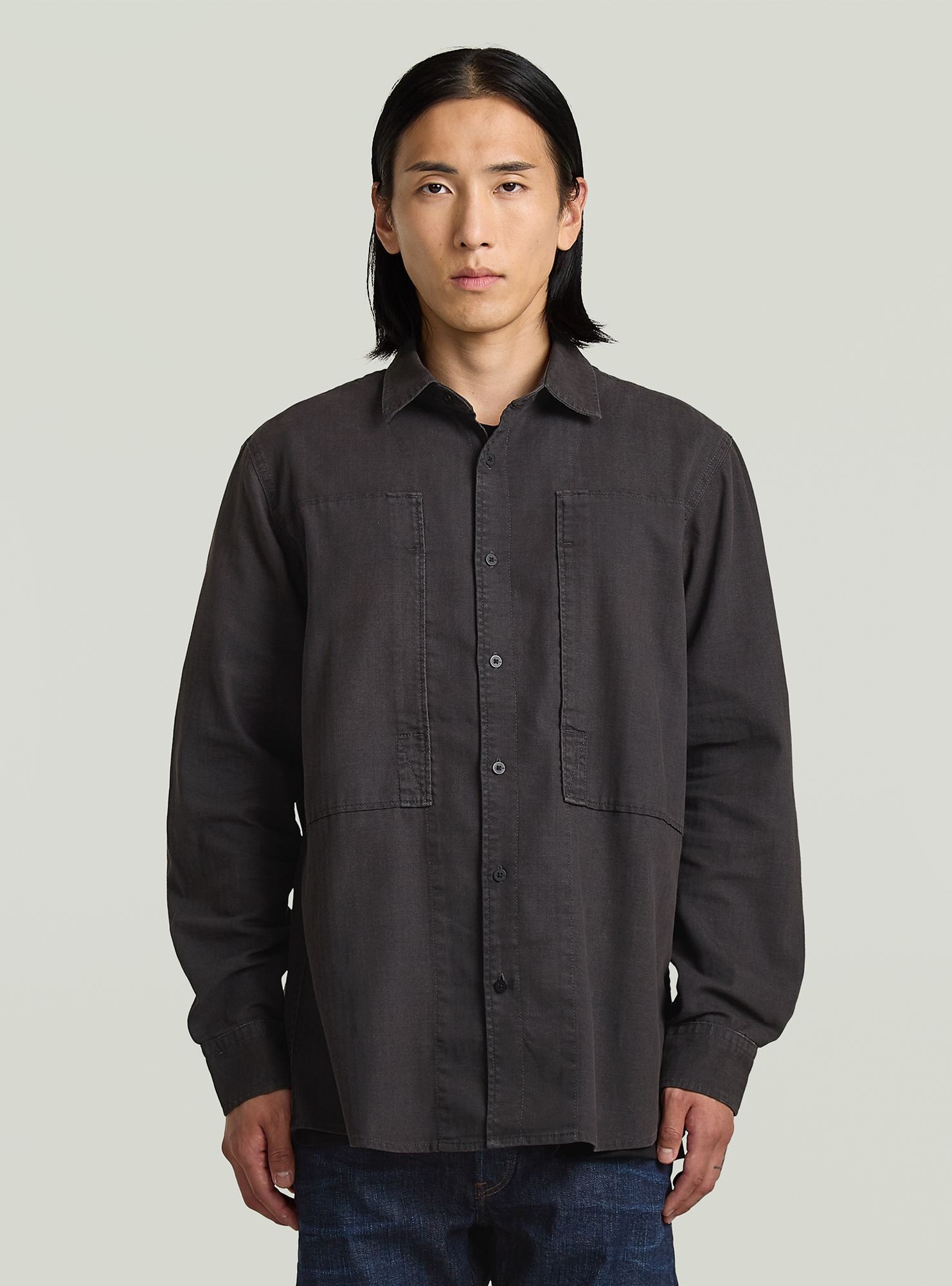 G-STAR Langarmshirt "Panelled Pocket Regular Shirt" günstig online kaufen