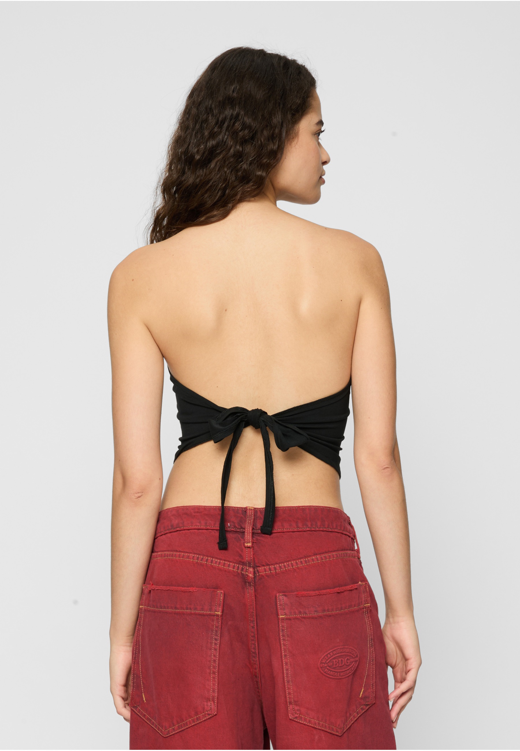 URBAN CLASSICS Bandeautop »Urban Classics Ladies Knotted Bandeau Top 2-Pack«