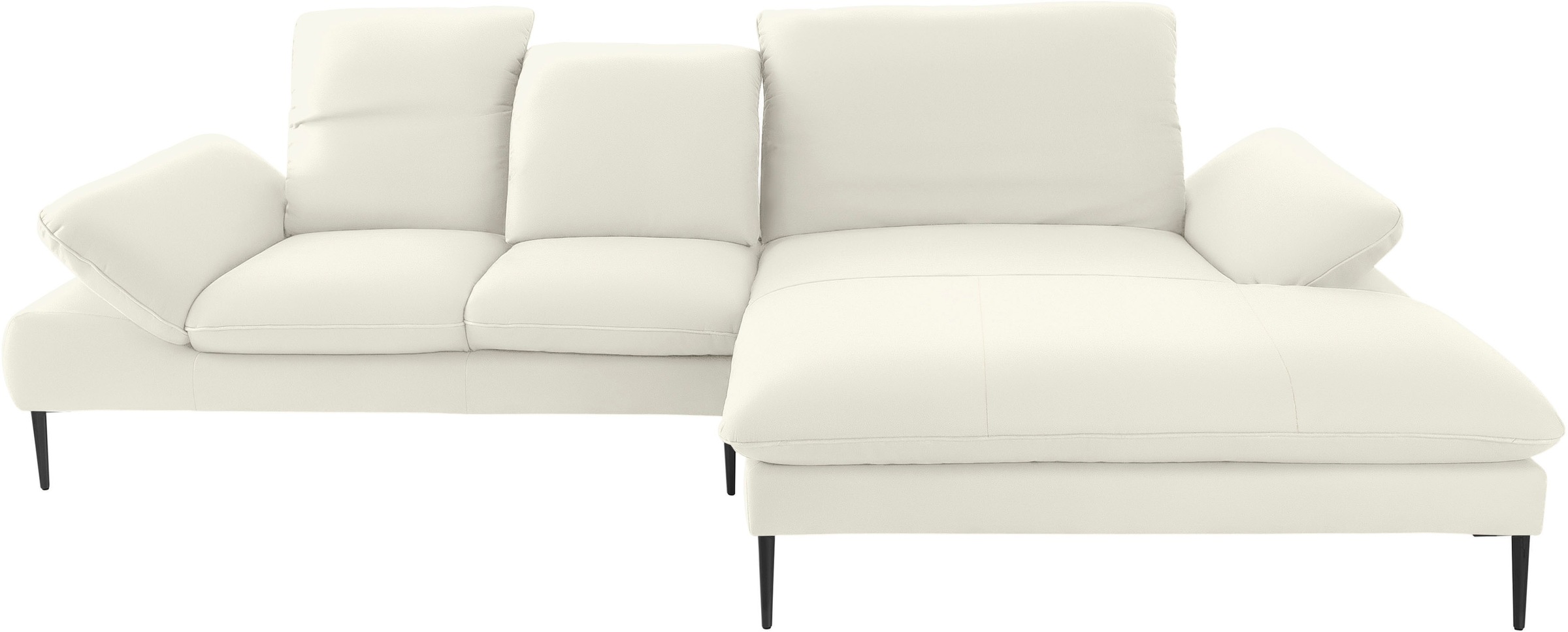 W.SCHILLIG Ecksofa »enjoy&MORE, Designsofa, elegant und bequem, L-Form«, Sitztiefenverstellung, Füße schwarz pulverbeschichtet, Breite 310 cm
