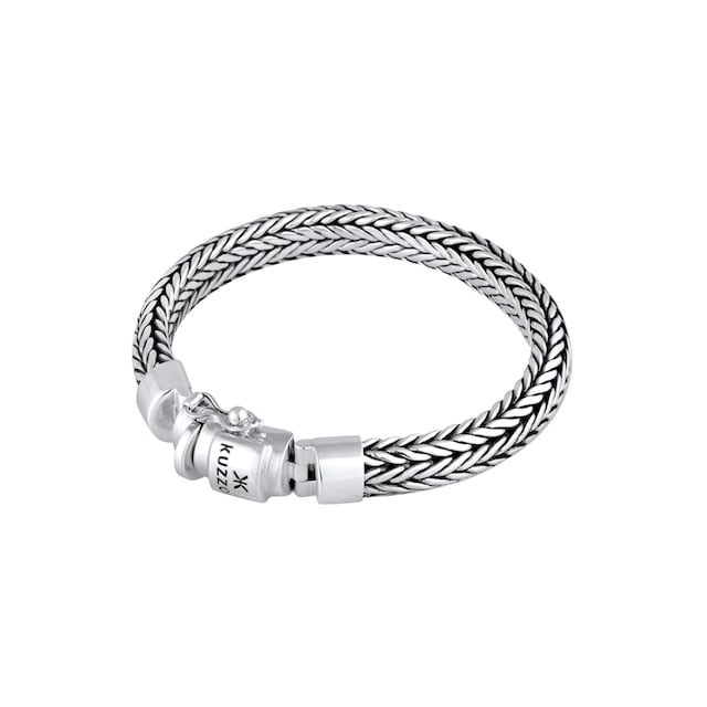 Kuzzoi Armband »Herren Kastenverschluss Zopfglieder 925er Silber« ▷  bestellen | BAUR