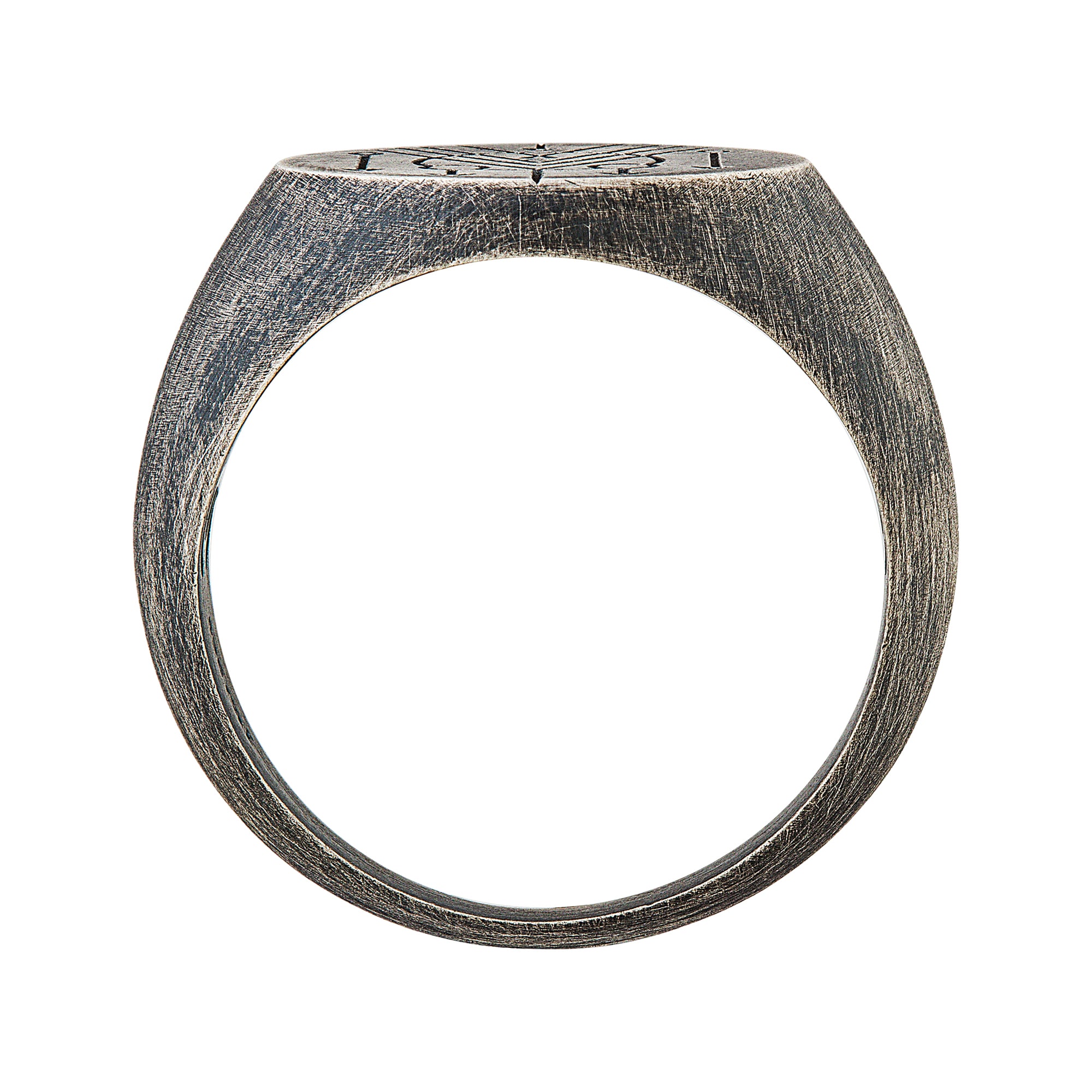 CAÏ Fingerring »925 Silber Siegelring Kreis matt oxidiert Tattoo Motiv« |  BAUR