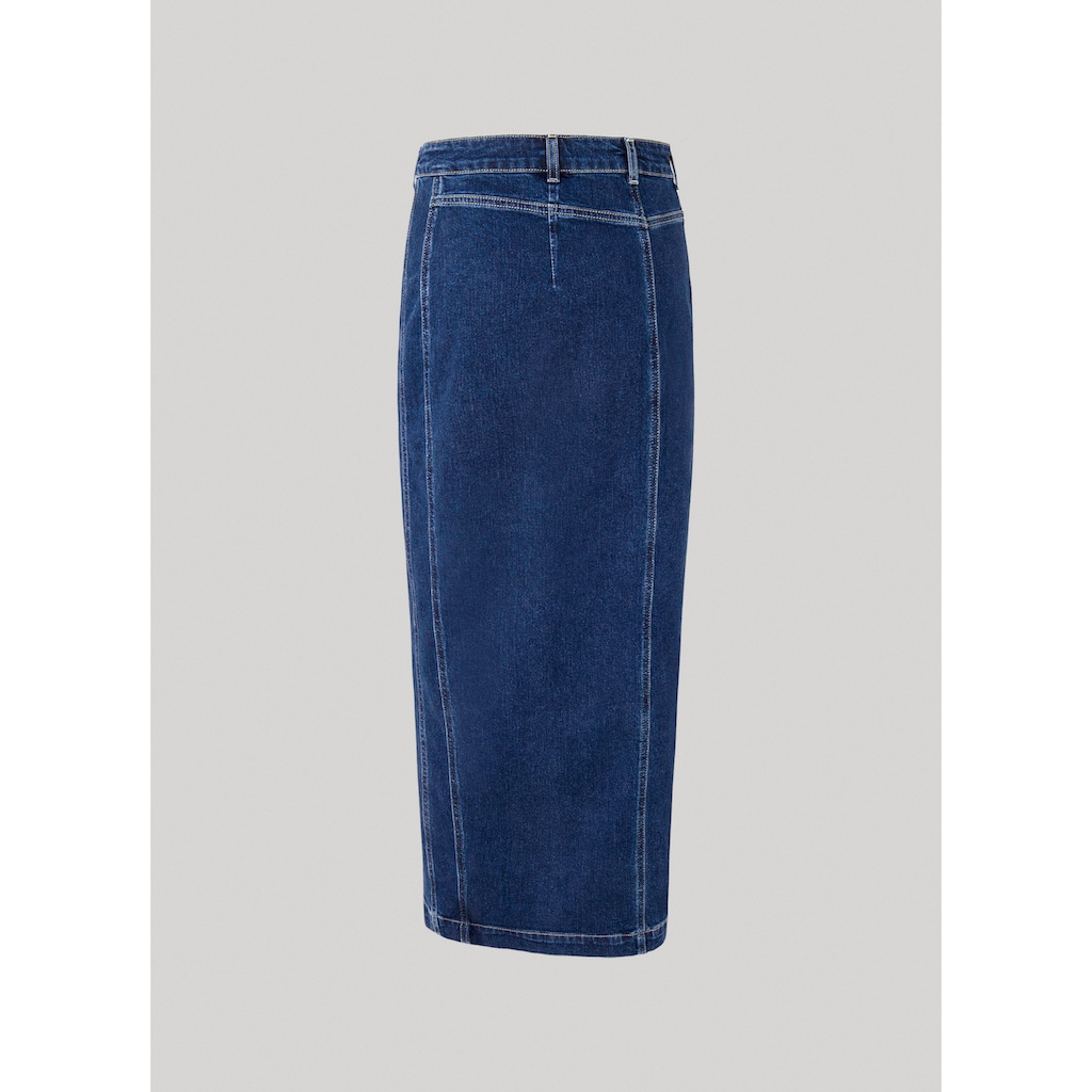 Pepe Jeans Jeansrock »MIDI SKIRT«, mit Knopfleiste und Schlitz