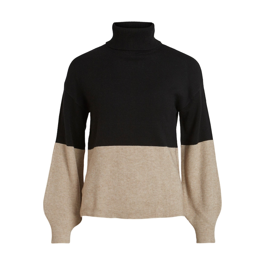 Vila Rollkragenpullover »VIRIL BLOCKING ROLL-NK L/S KNIT TOP-NOOS«