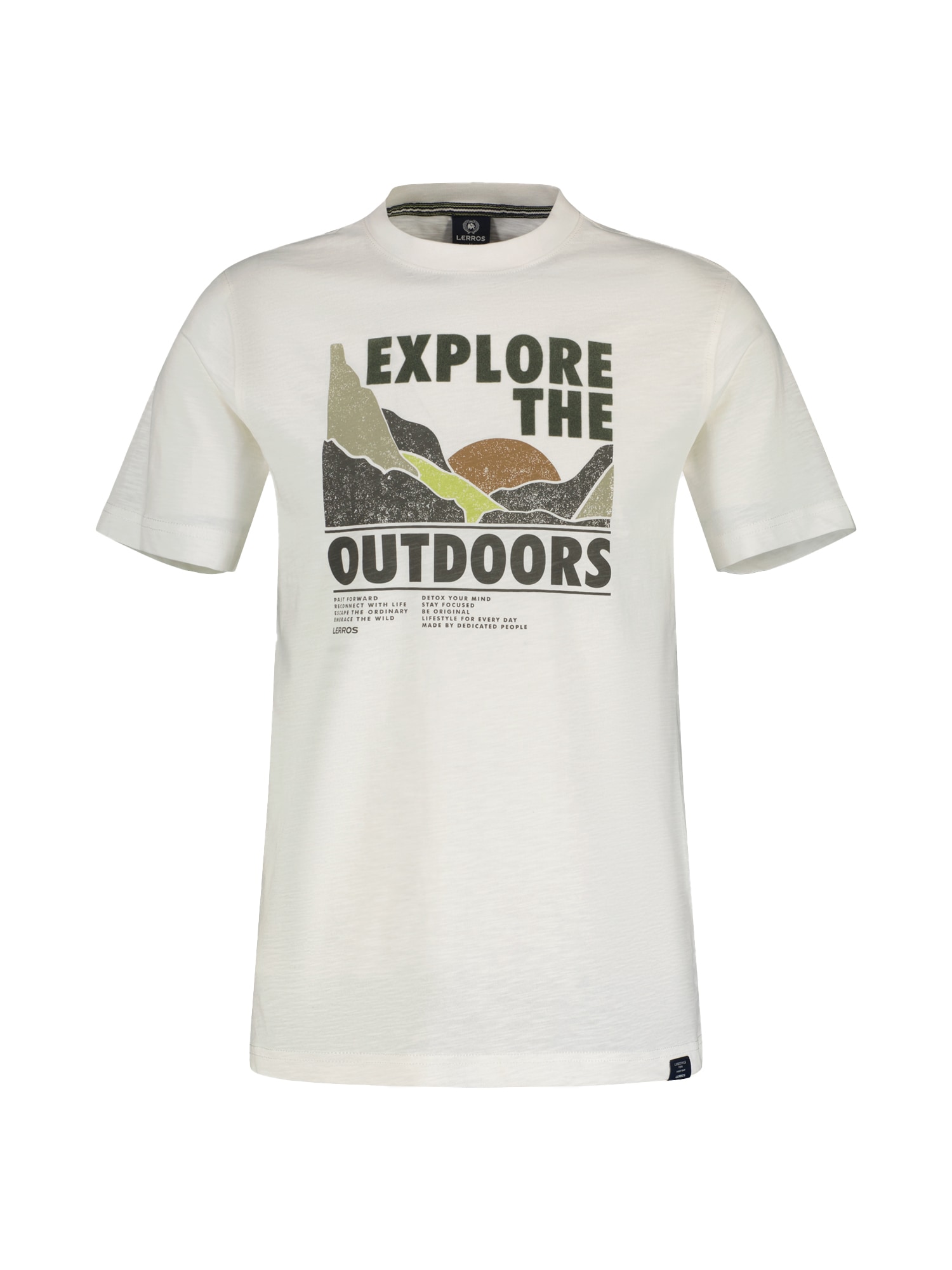 LERROS T-Shirt "LERROS T-Shirt mit Outdoor-Brustprint" günstig online kaufen