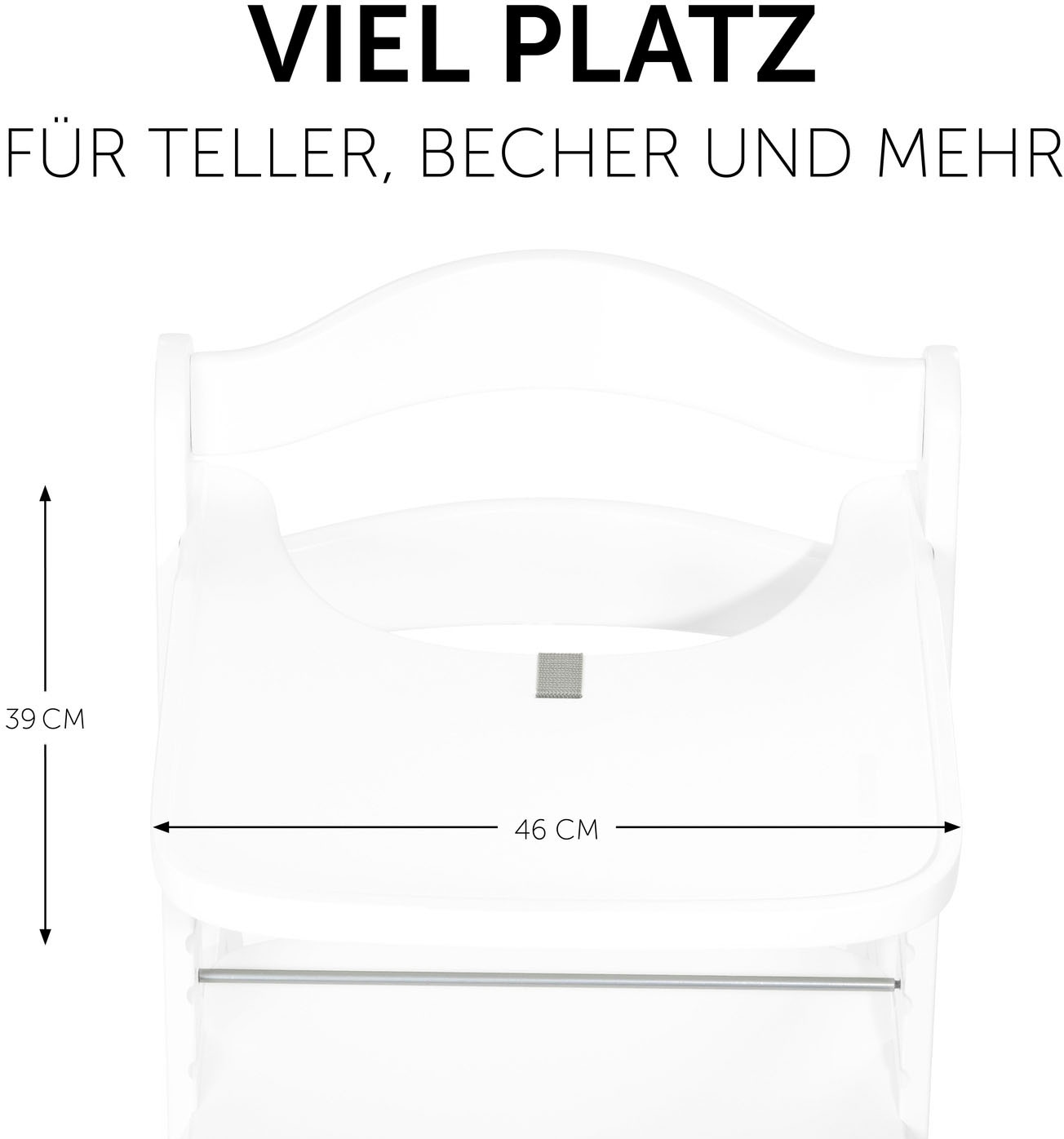 Hauck Hochstuhltablett »Alpha Wooden Tray Essbrett, white«, für Hochstühle Alpha+ und Alpha+ Select