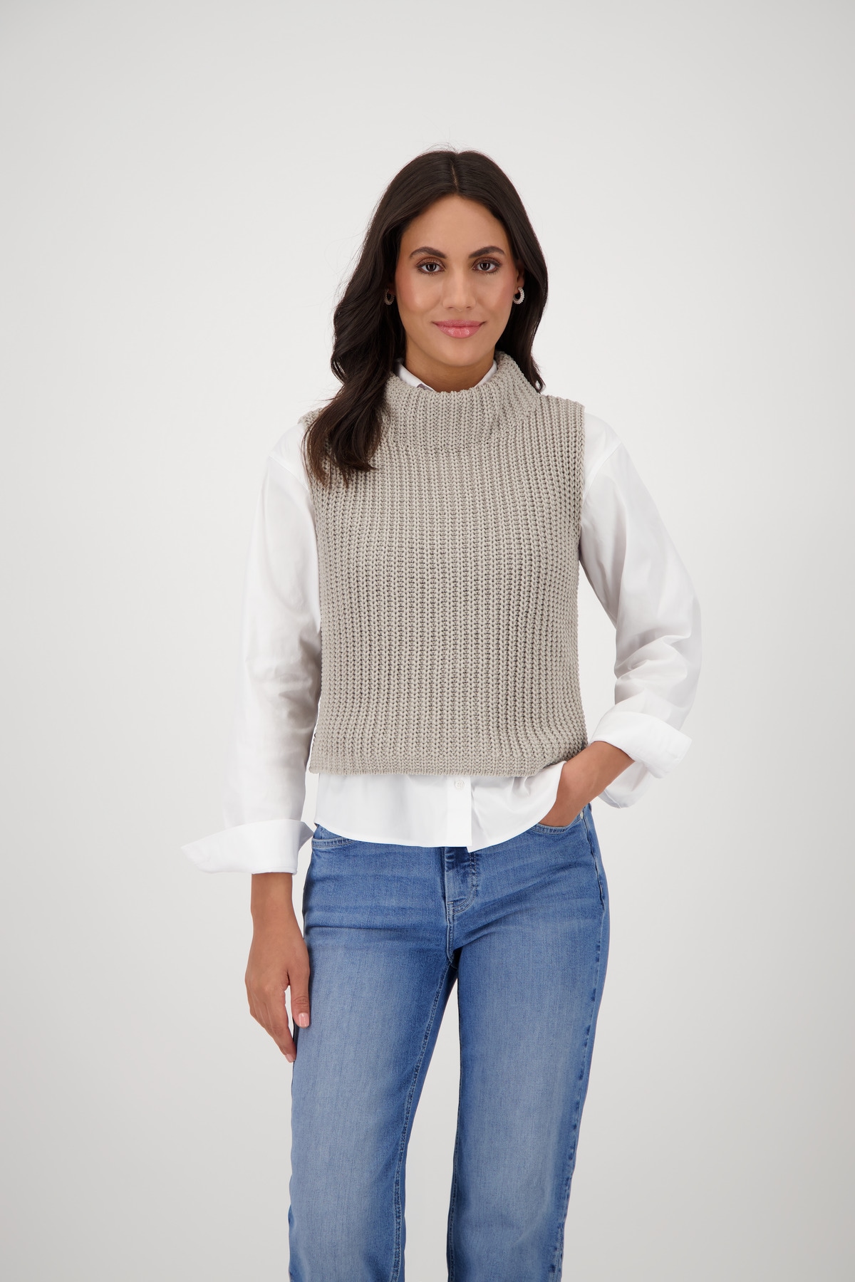 Monari Pullunder "Pullunder Basic Chenille", Mit Rundhalsausschnitt günstig online kaufen