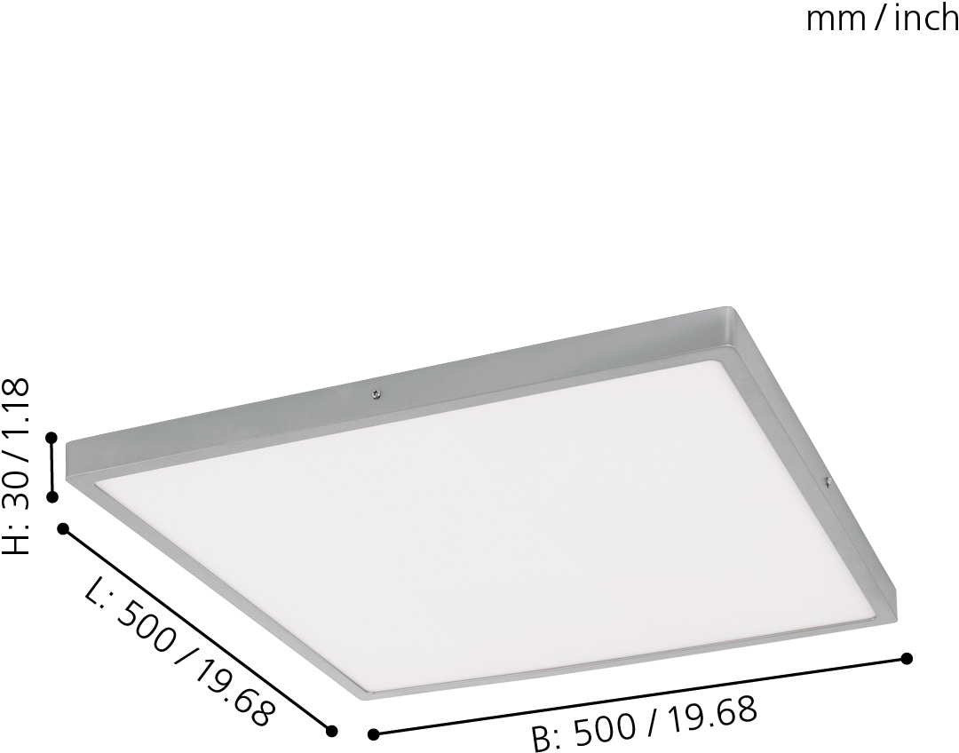 EGLO LED Panel »FUEVA 1«, cm 1 Design, flammig-flammig, | hoch schlankes nur 3 BAUR