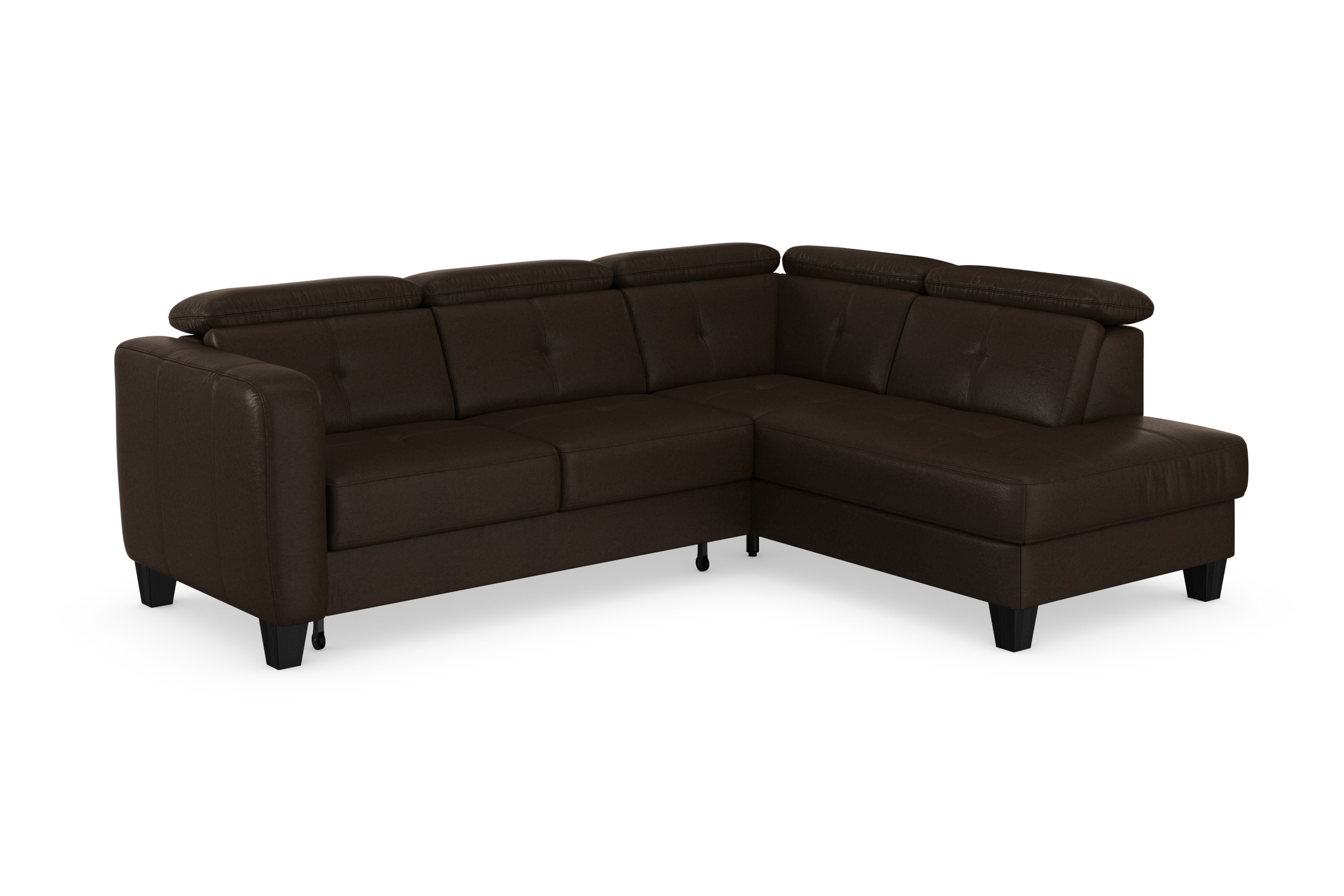 sit&more Ecksofa »Belluci L-Form«, inklusive Federkern, wahlweise mit Bettfunktion und Bettkasten
