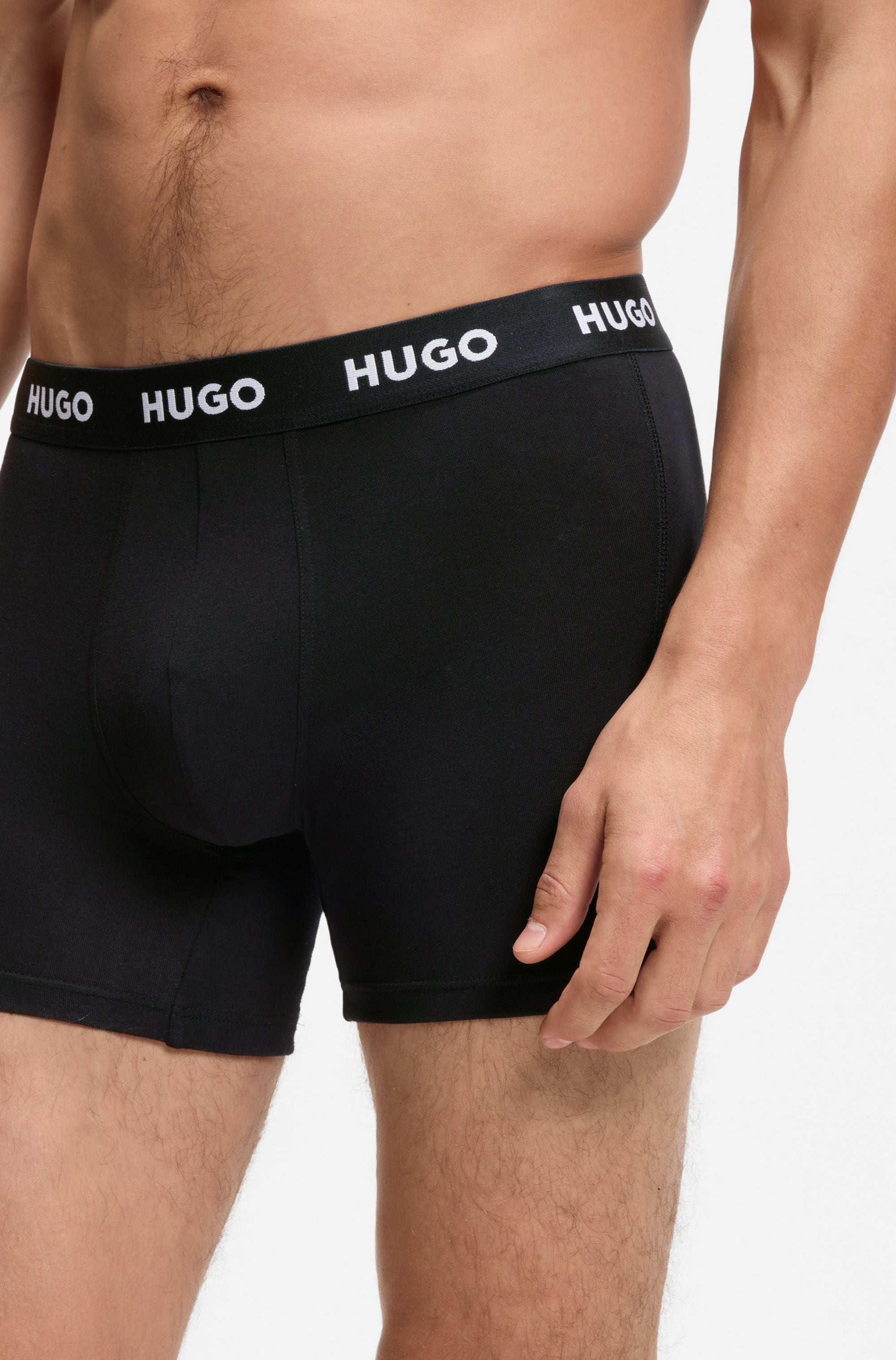 HUGO Underwear Boxer »BOXERBR TRIPLET PACK« 3 Stk. mit HUGO Logo-Elastikbund
