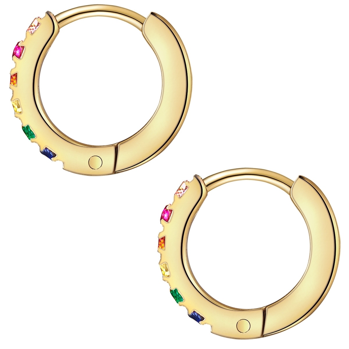 Eastside Paar Creolen »Set: SC257« mit bunten Zirkonia