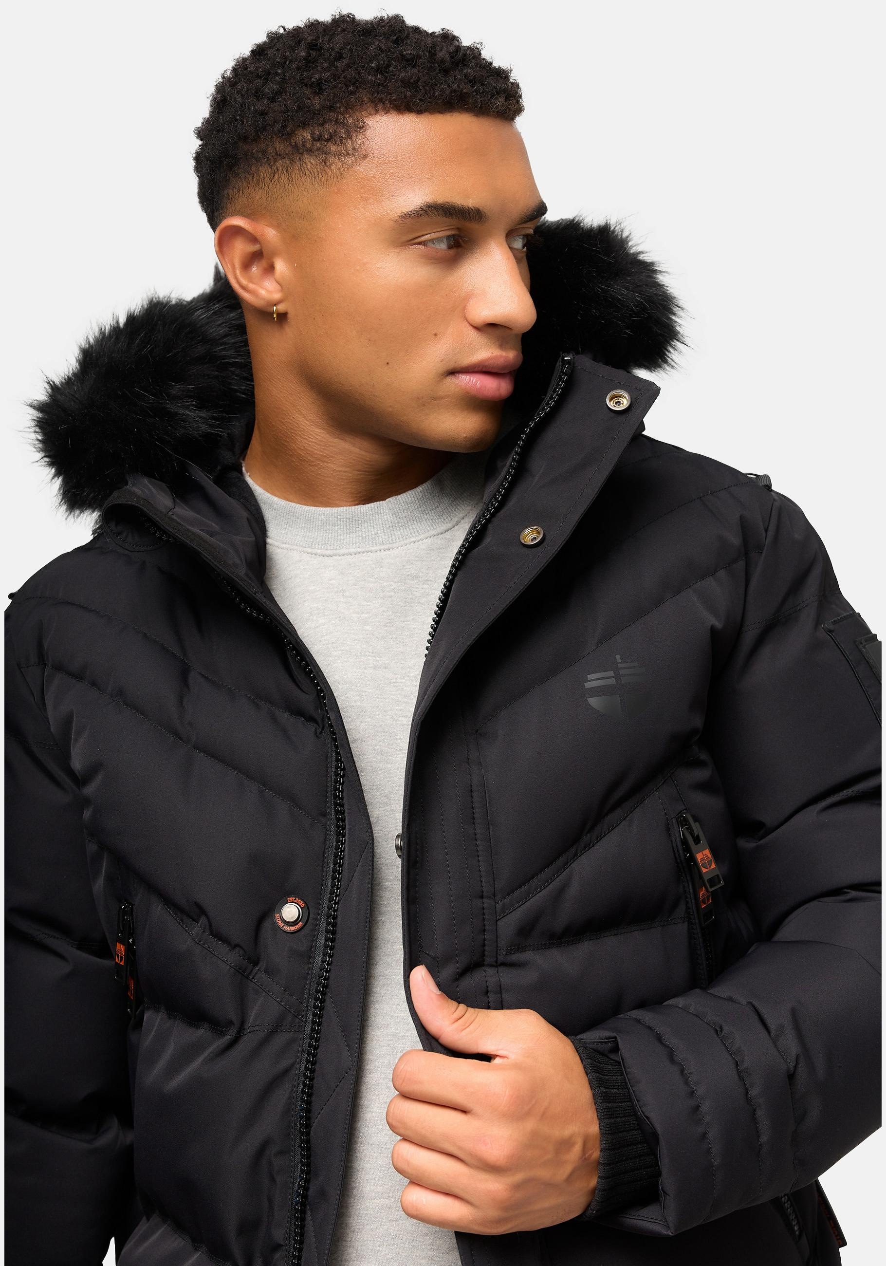 Stone Harbour Steppjacke »Romaan«, mit Kapuze, gesteppte Winterjacke mit Kapuze
