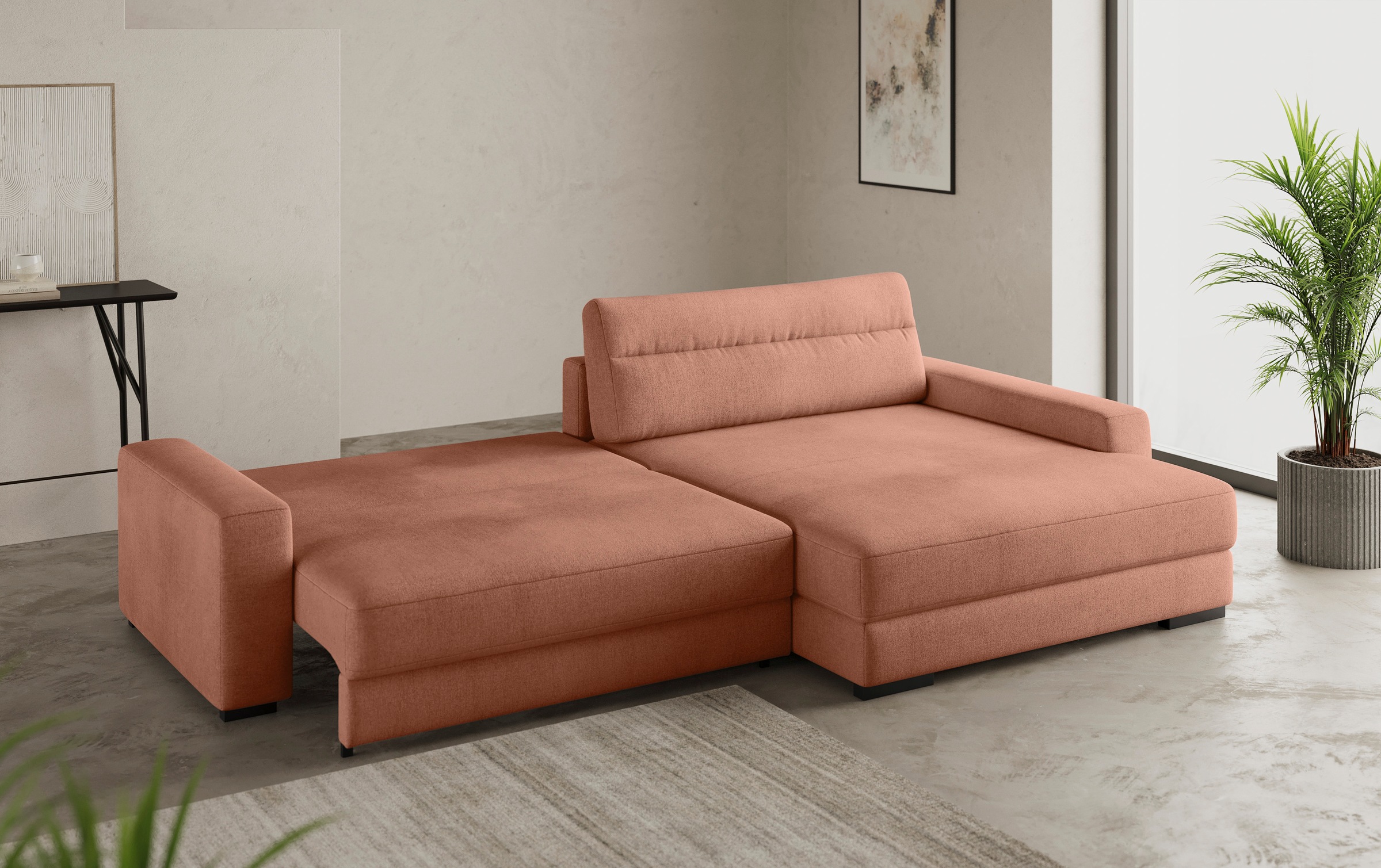 Mr. Couch Ecksofa »Marcello L-Form«, inklusive EasyBett und Bettkasten