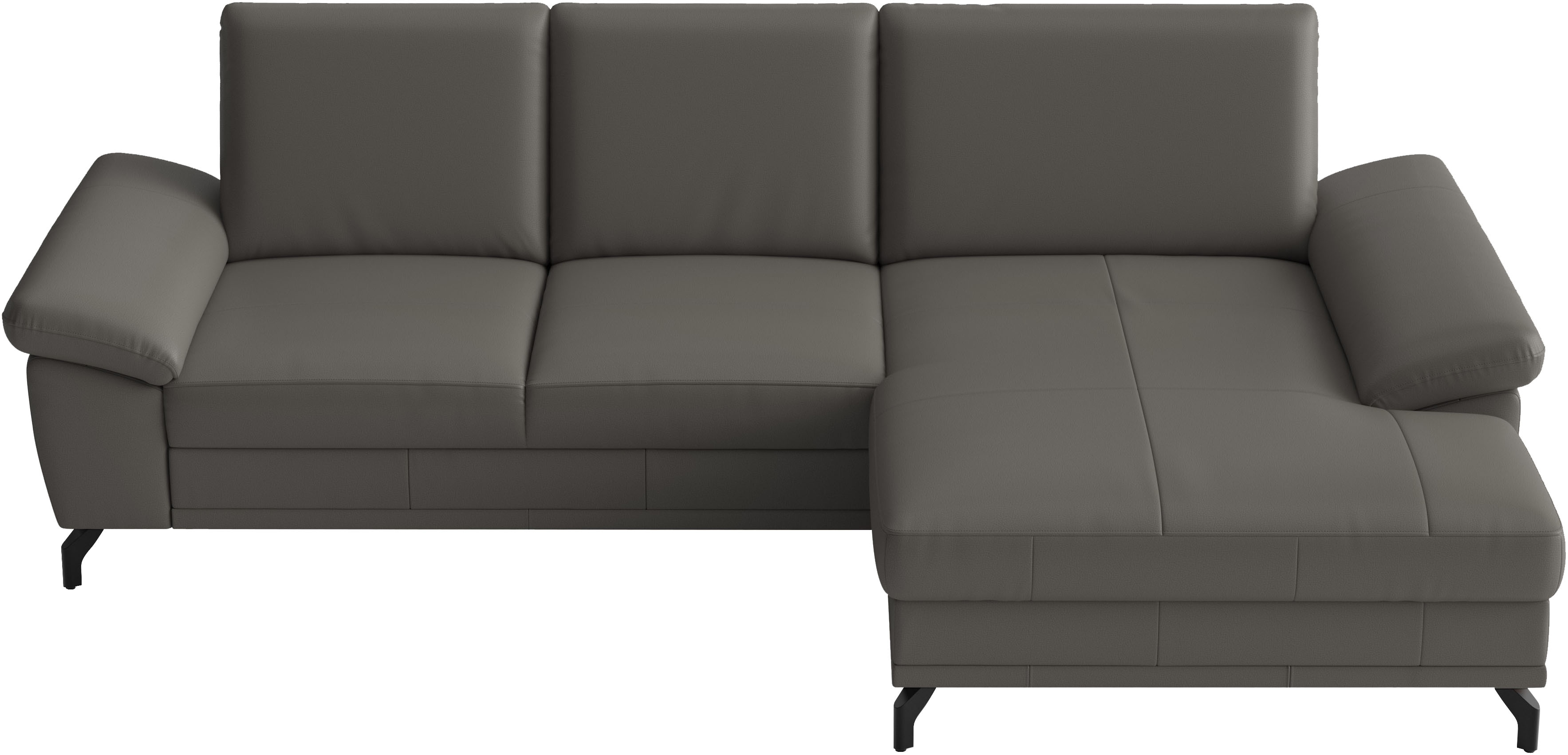sit&more Ecksofa "Chelsea L-Form, B: 264 cm, Leder, inkl. Sitztiefen-&Armteilverstellung" optional mit Schlaffunktion und Bettkasten