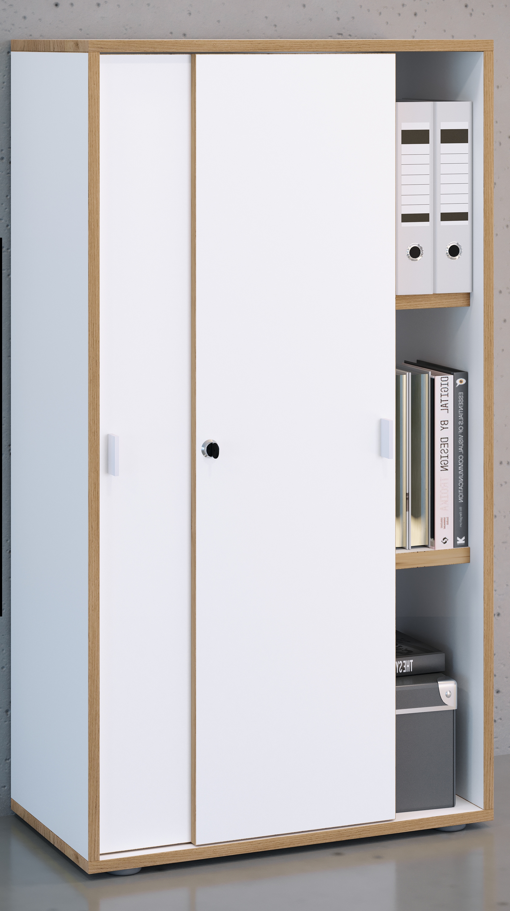 VCM Aktenschrank »Büroschrank Aktenschrank Schiebetüren Salia 3fach«, (1 St., VCM Salia)