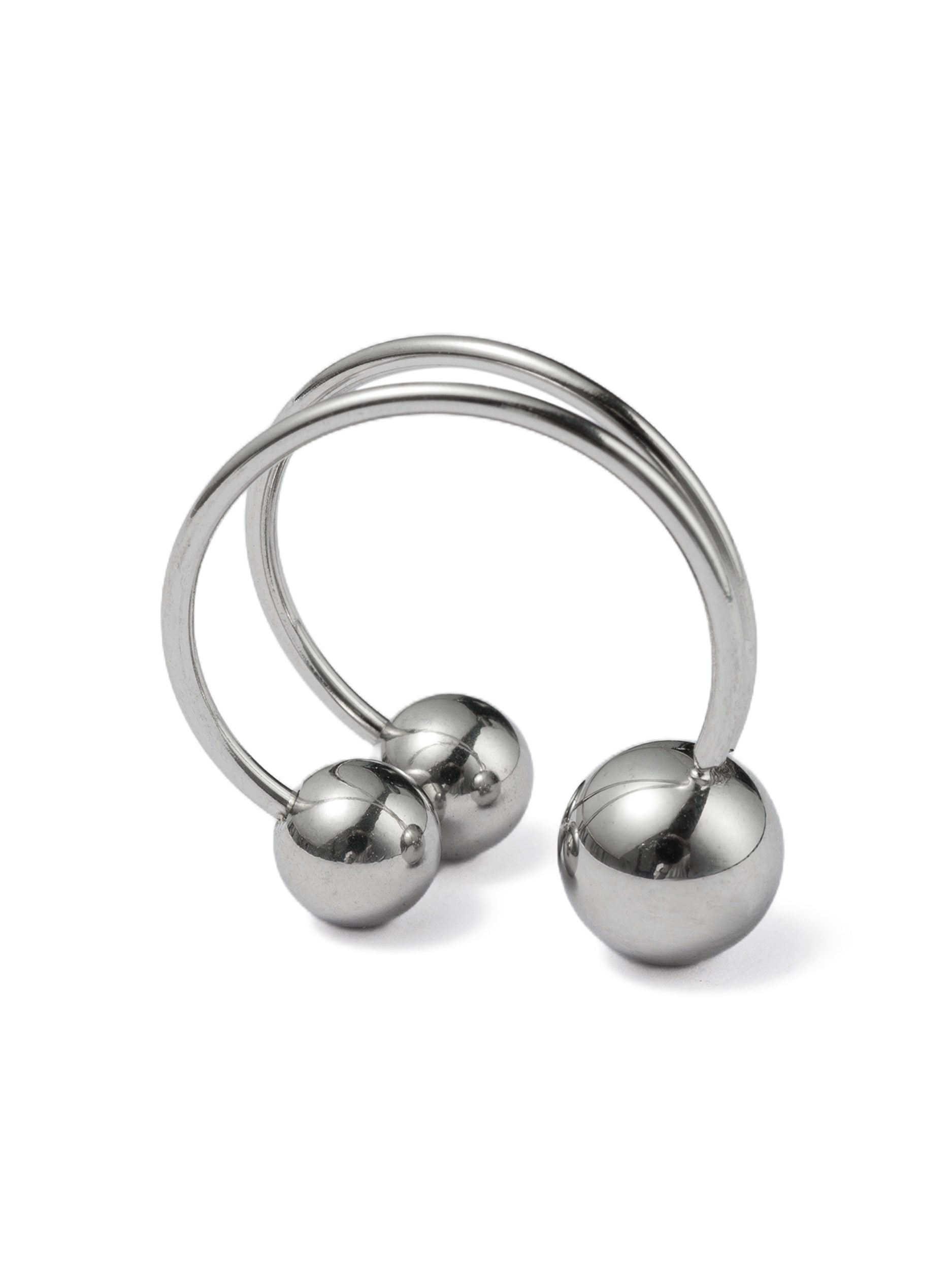 Firetti Fingerring »Schmuck Geschenk Edelstahl Damenring Ring Kugeln Größenverstellbar« Made in Germany