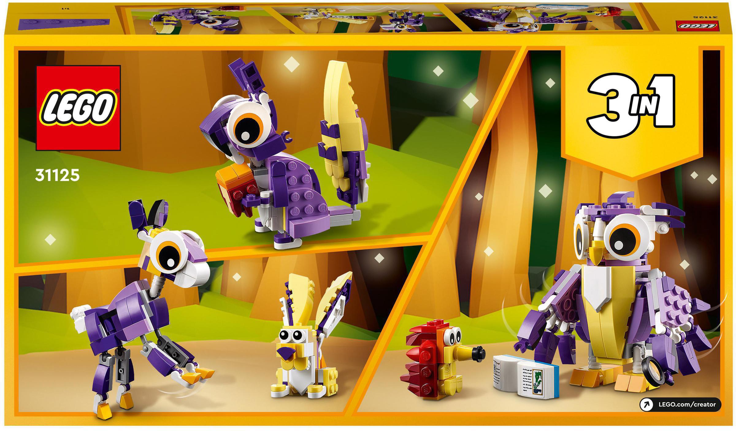 LEGO® Konstruktionsspielsteine »Wald-Fabelwesen (31125), LEGO® Creator 3in1«, (175 St.), Made in Europe