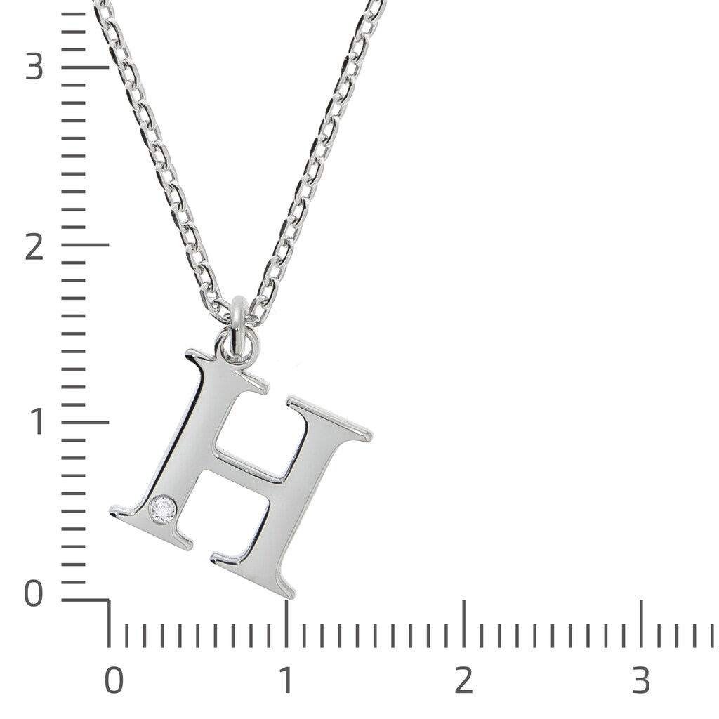 Diamonds by Ellen K. Kette mit Anhänger »925/- Sterling Silber Diamant 0,008ct. Buchstabe H«