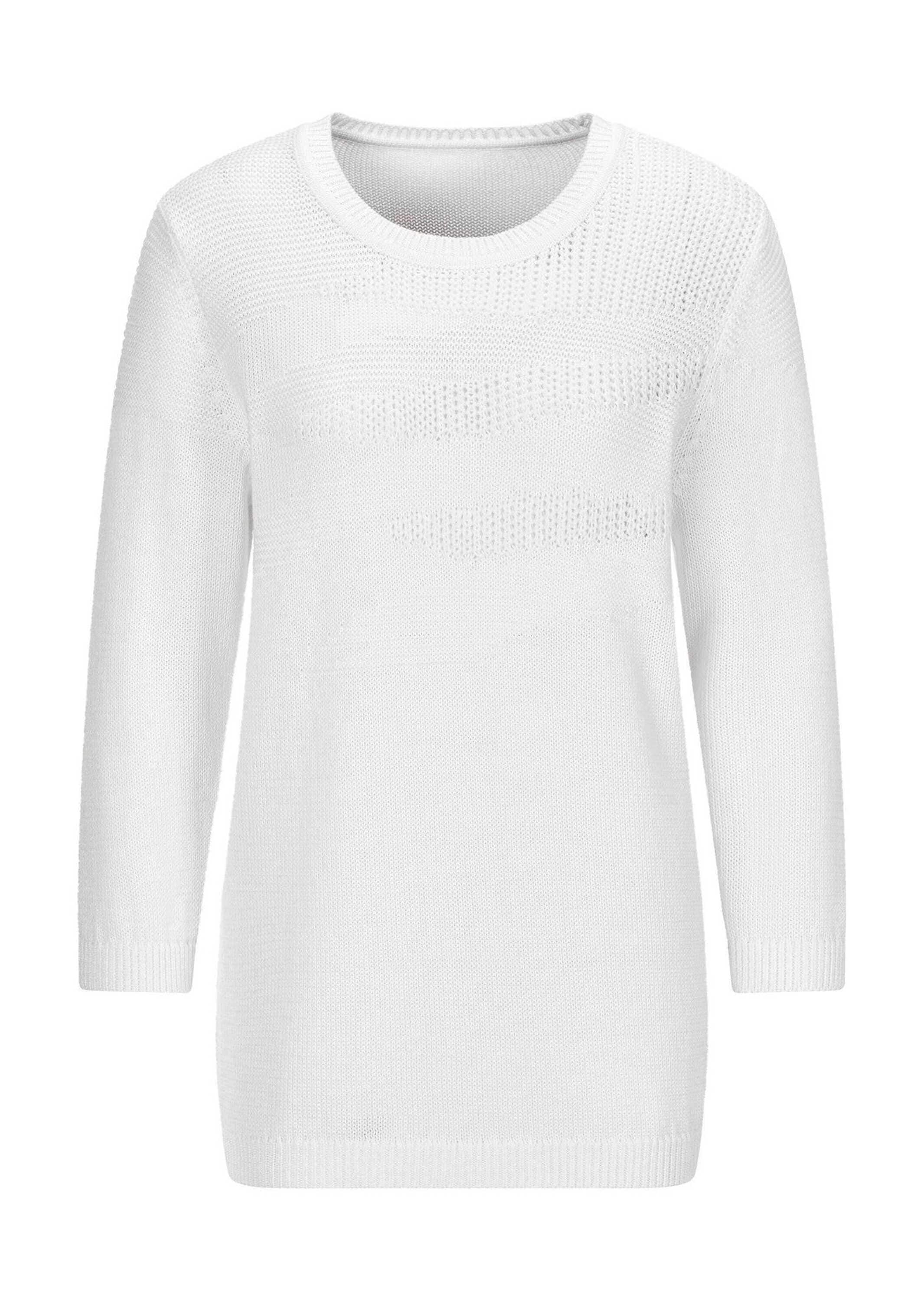 GOLDNER Rundhalspullover "Baumwollpullover mit Struktur" modischer Struktur günstig online kaufen