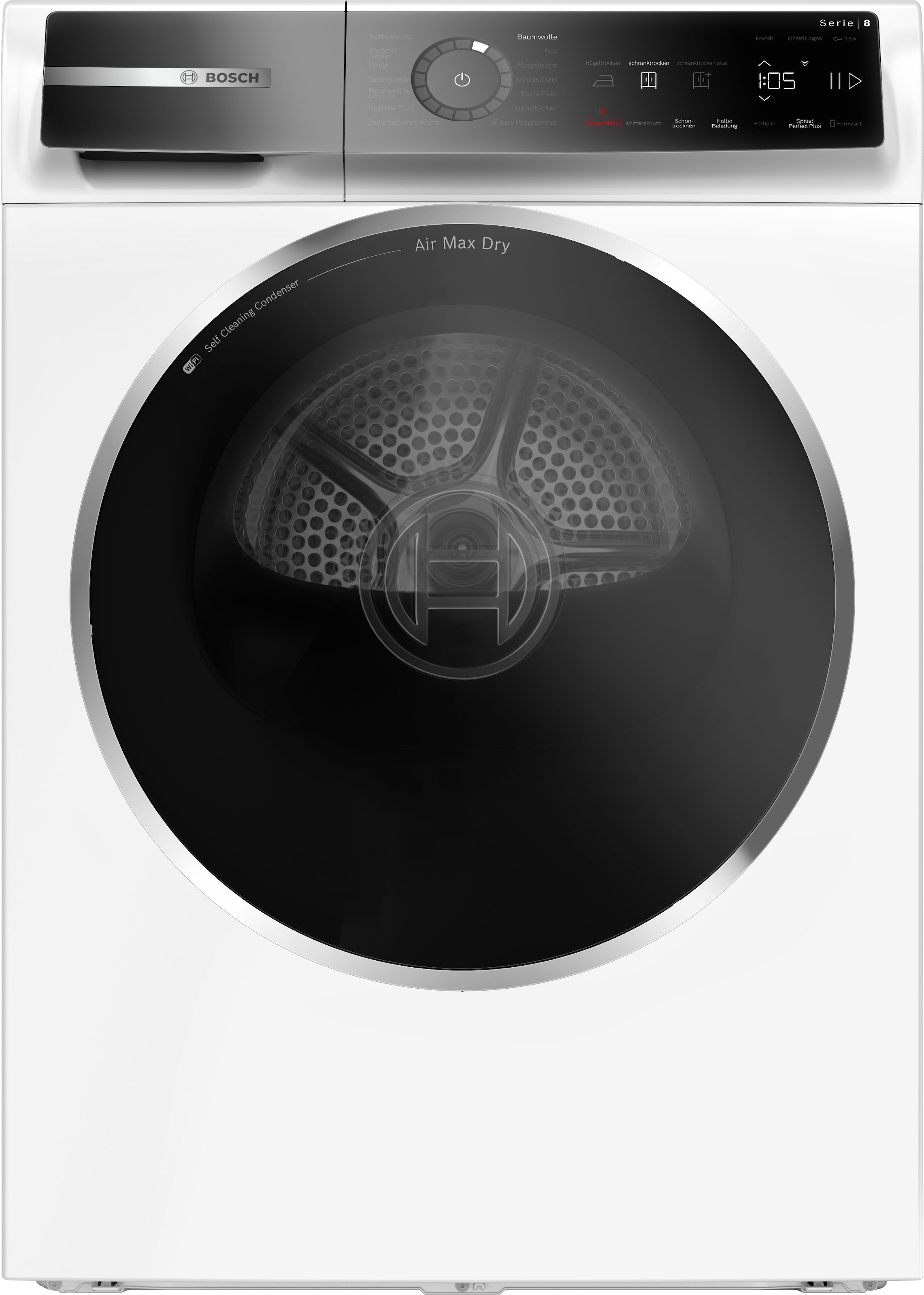 Bosch Wrb247c40 Wäschetrockner, Selbstreinigender Kondensator, Home Connect, 9 Kg, Weiß/Chrom, Energieklasse A - Image 4