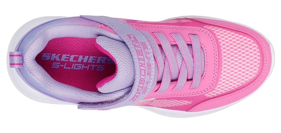 Skechers Sneaker »SKECHERS SOLA GLOW LIGHTS«, Slip-OnSneaker, Blink,-Klettverschluss, Größenschablone zum Download