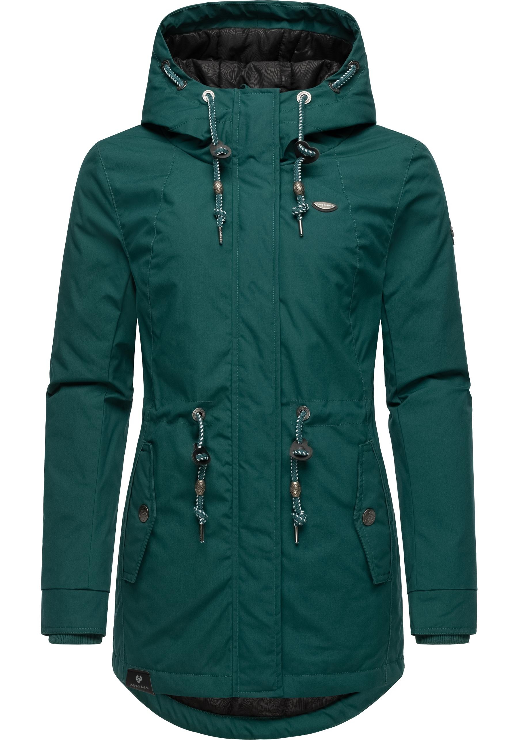 Ragwear Winterjacke »Monadis Black Label«, mit Kapuze, stylischer Winterparka für die kalte Jahreszeit