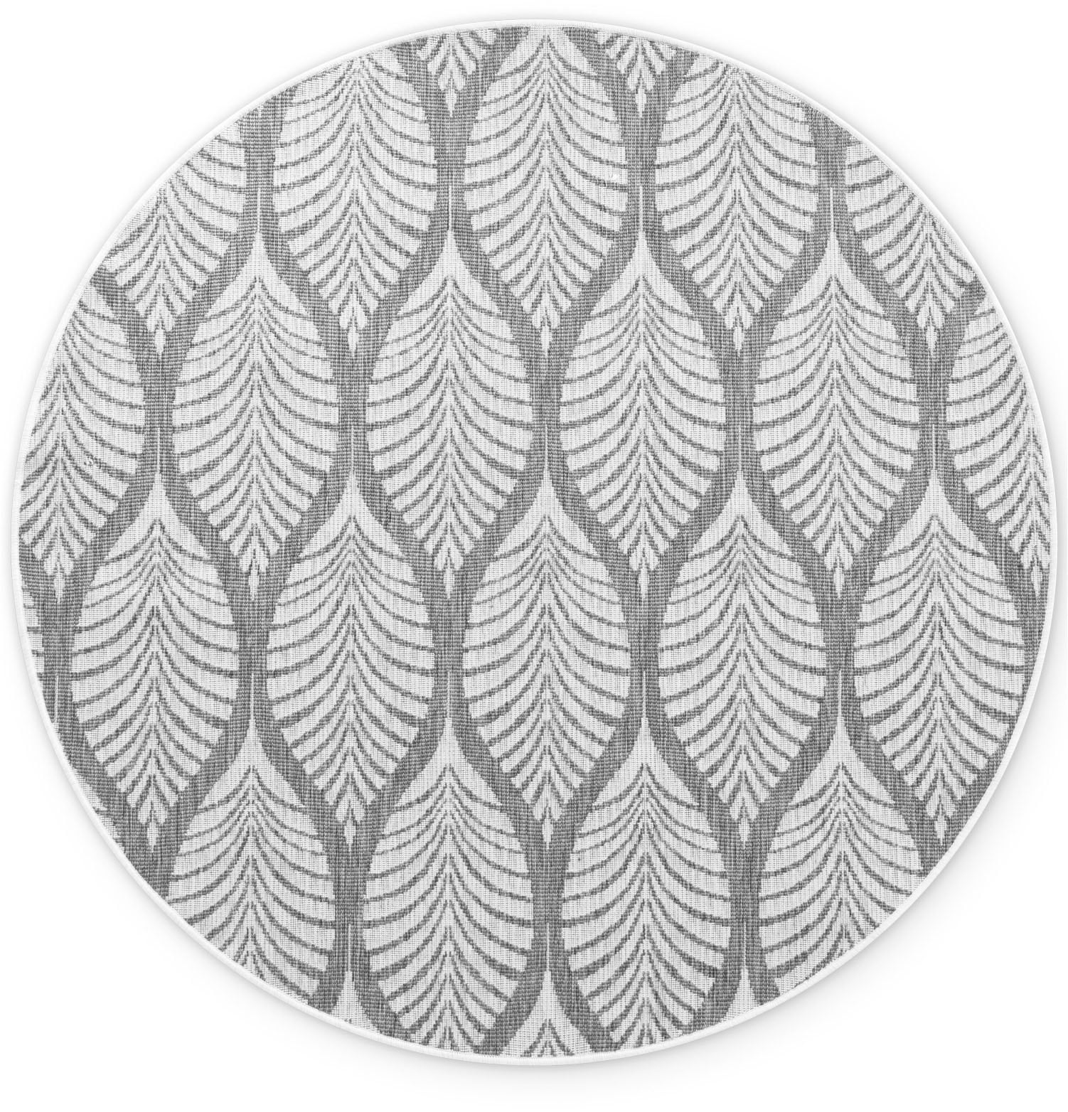 NORTHRUGS Outdoorteppich »Liora Wendeteppich«, rund, 5 mm Höhe, In und Outdoor, Flachgewebe, wetterfest, pflegeleicht, robust