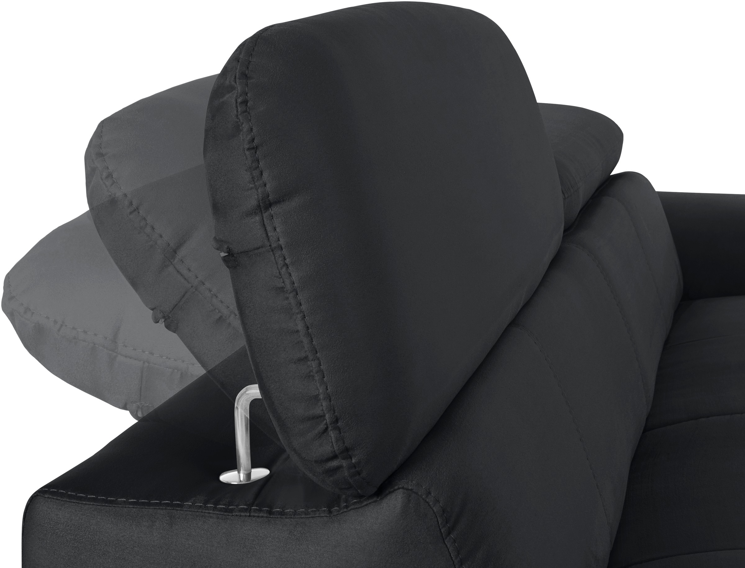 COTTA 2-Sitzer »Chef«, Big-Sofa mit Kopfteilverstellung, edle Metallkufen
