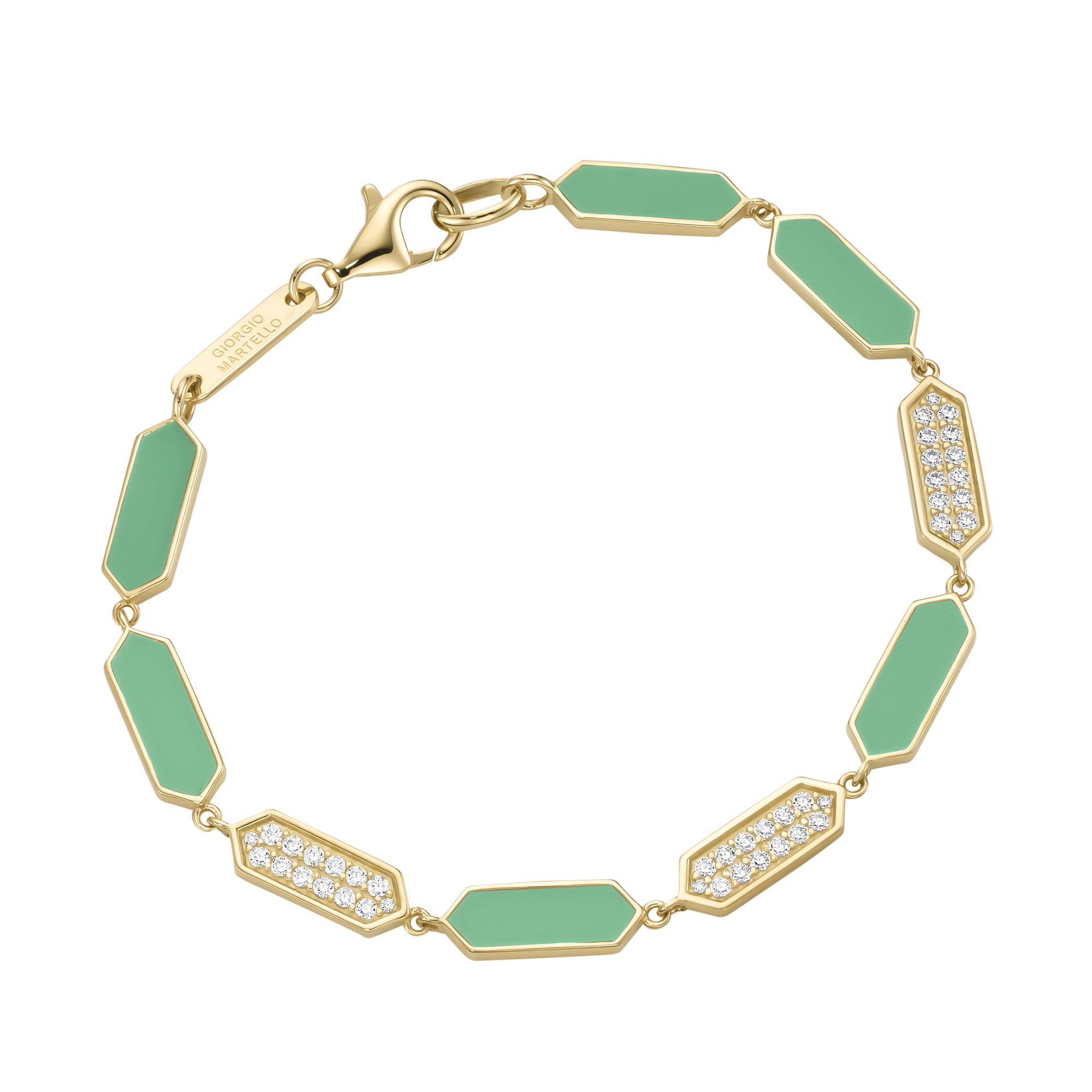 GIORGIO MARTELLO MILANO Armband »mit Emaille-Einlagen und Zirkonia, Silber 925«