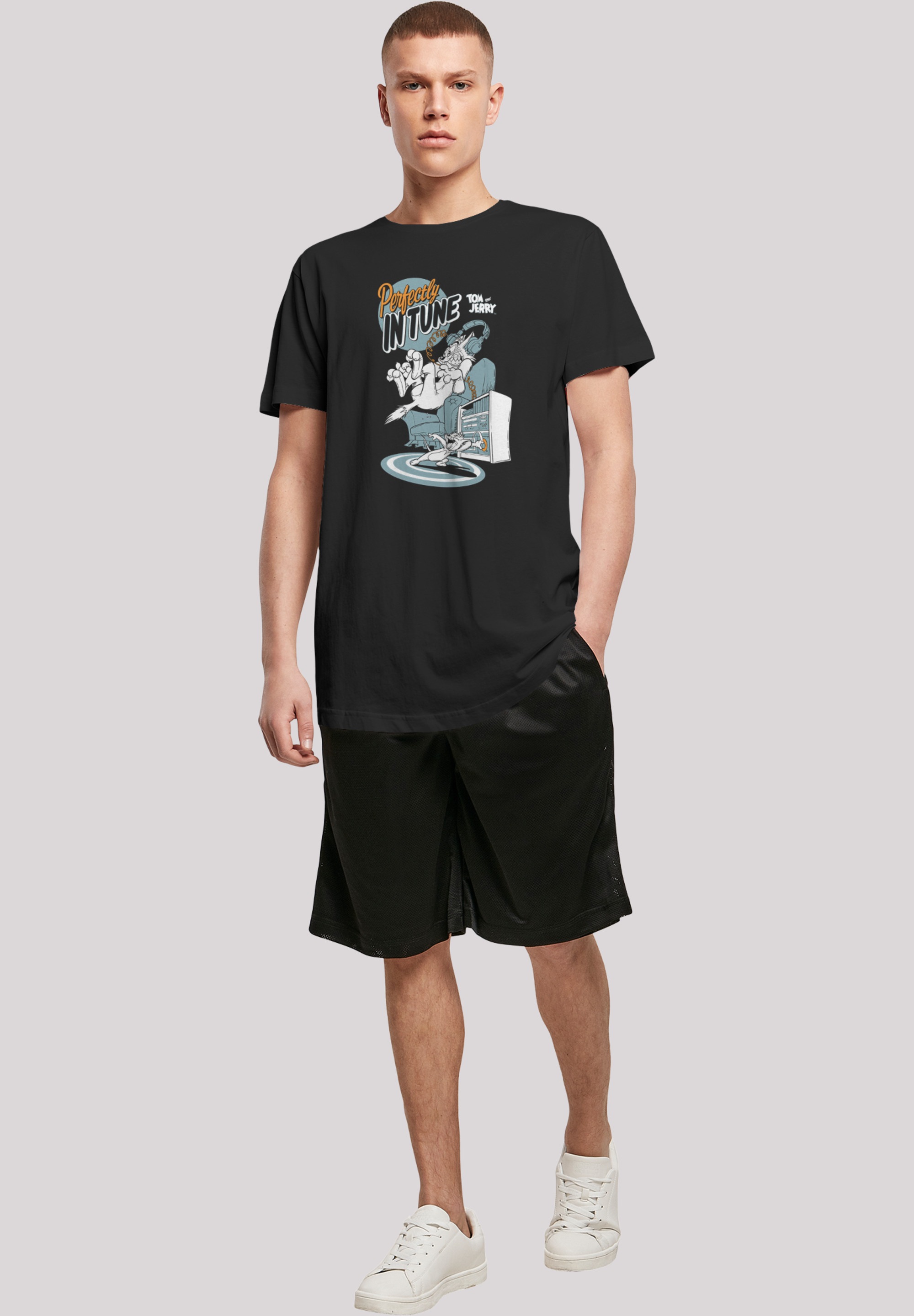 F4NT4STIC T-Shirt »Tom and Jerry TV Serie Perfectly In Tune«, Herren,Premium Merch,Lang,Longshirt,Bedruckt