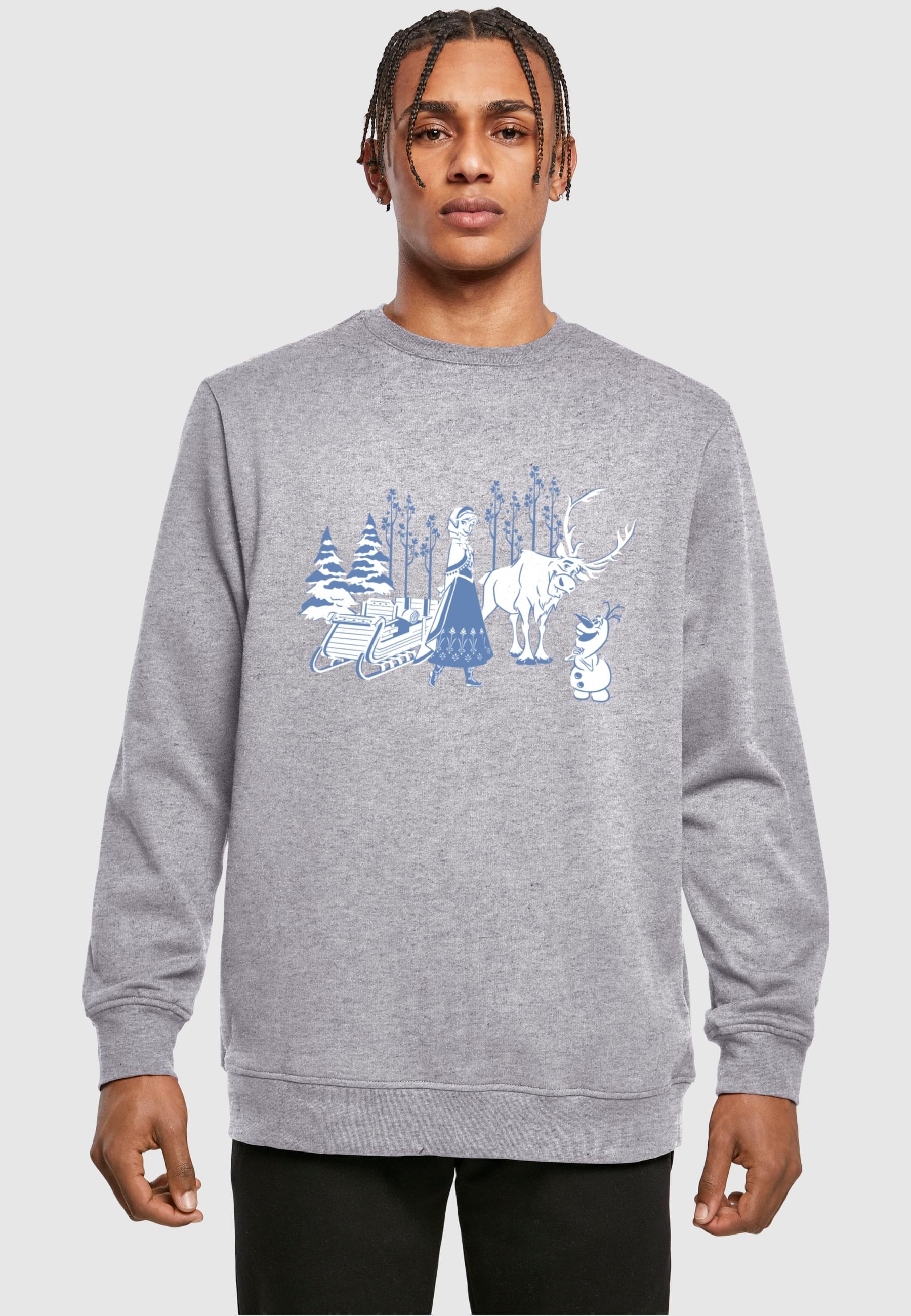 ABSOLUTE CULT Rundhalspullover »ABSOLUTE CULT Herren Frozen - Anna Sven And Olaf Crewneck«, (1 tlg.)