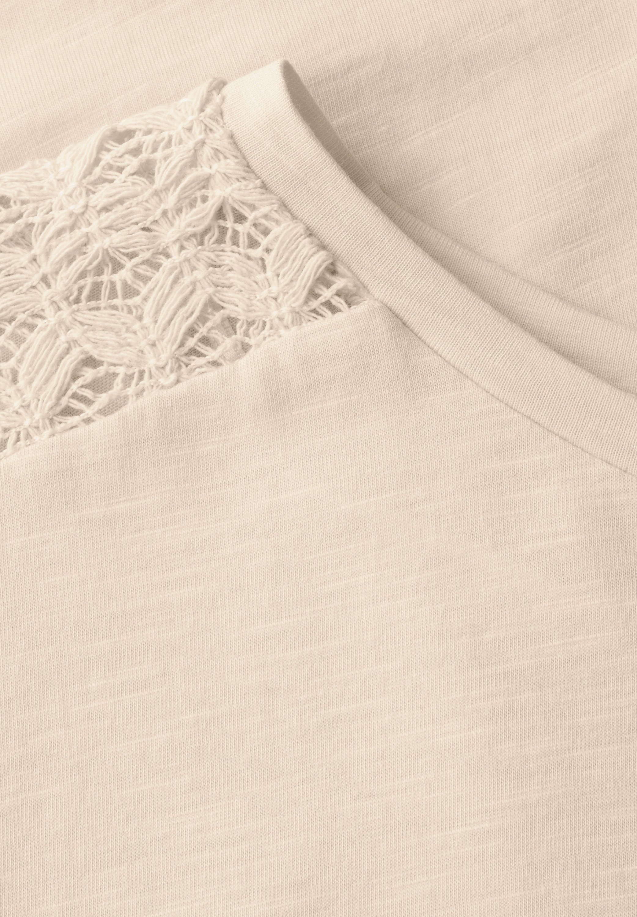 STREET ONE Spitzenshirt, im soften Baumwoll-Mix
