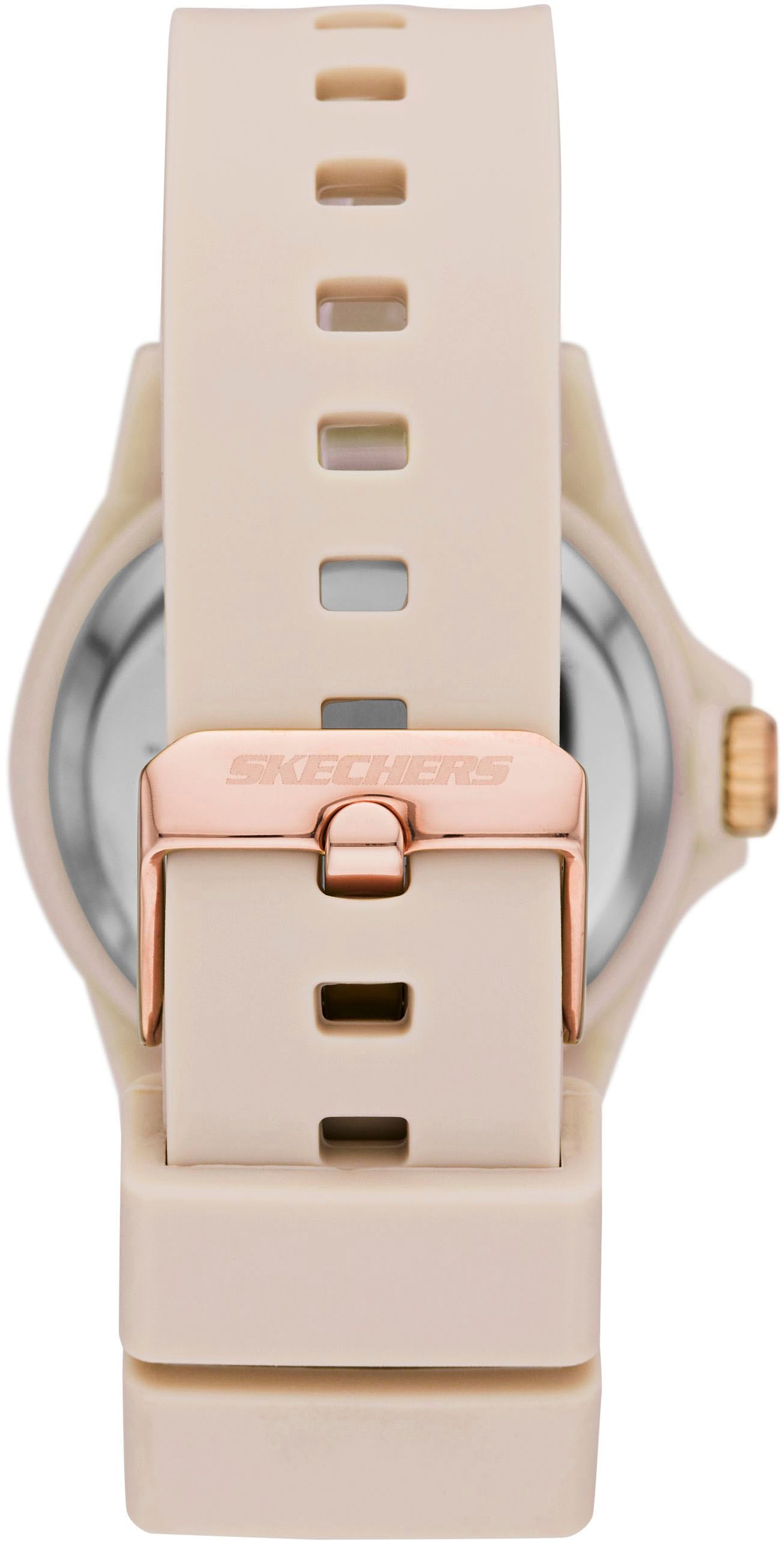 Skechers Quarzuhr »ROSENCRANS«, Armbanduhr, Damenuhr, Silikonarmband, analog, Mineralglas
