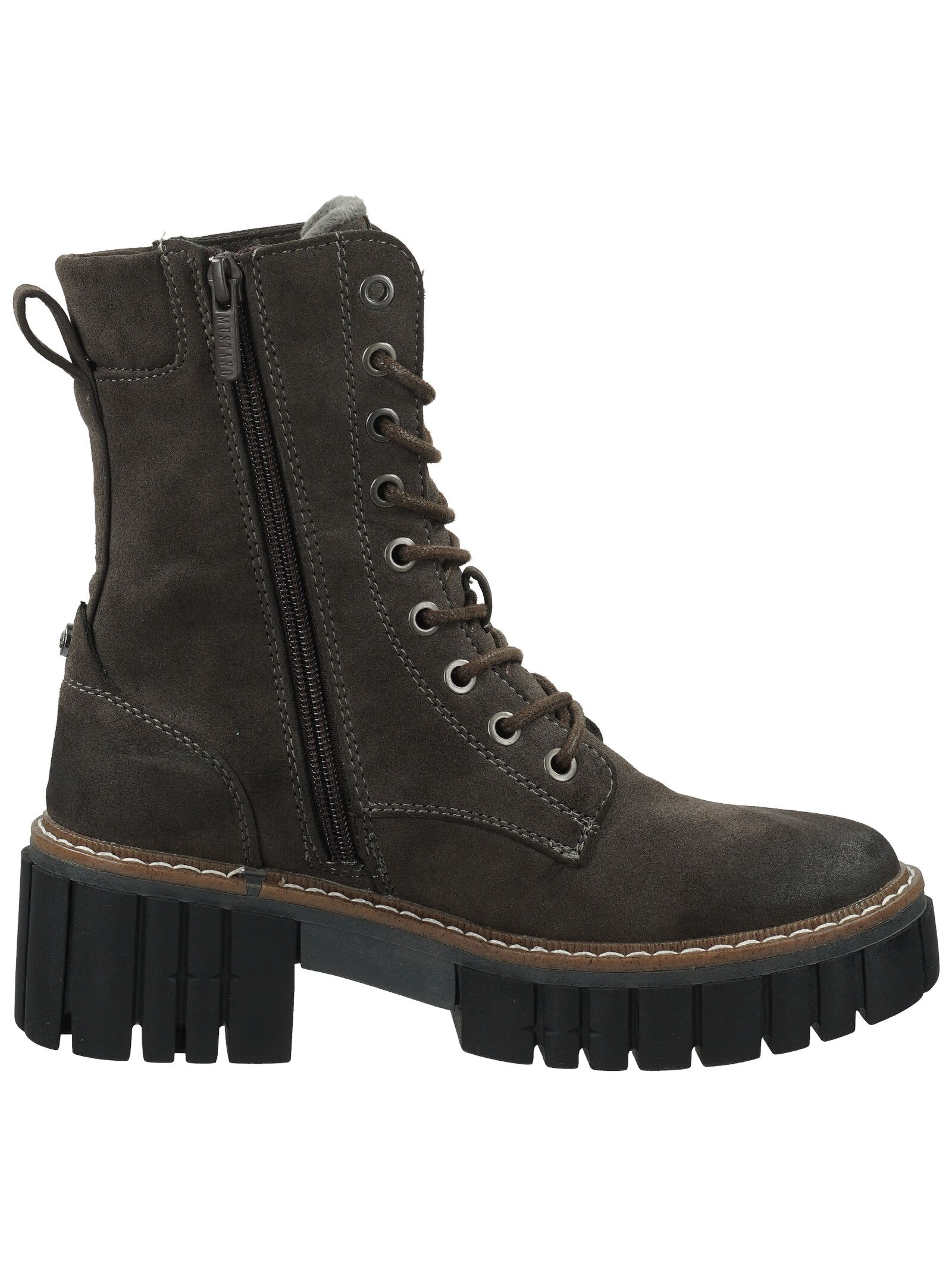 Mustang Shoes Schnürstiefelette »Mustang Shoes Stiefelette Lederimitat«