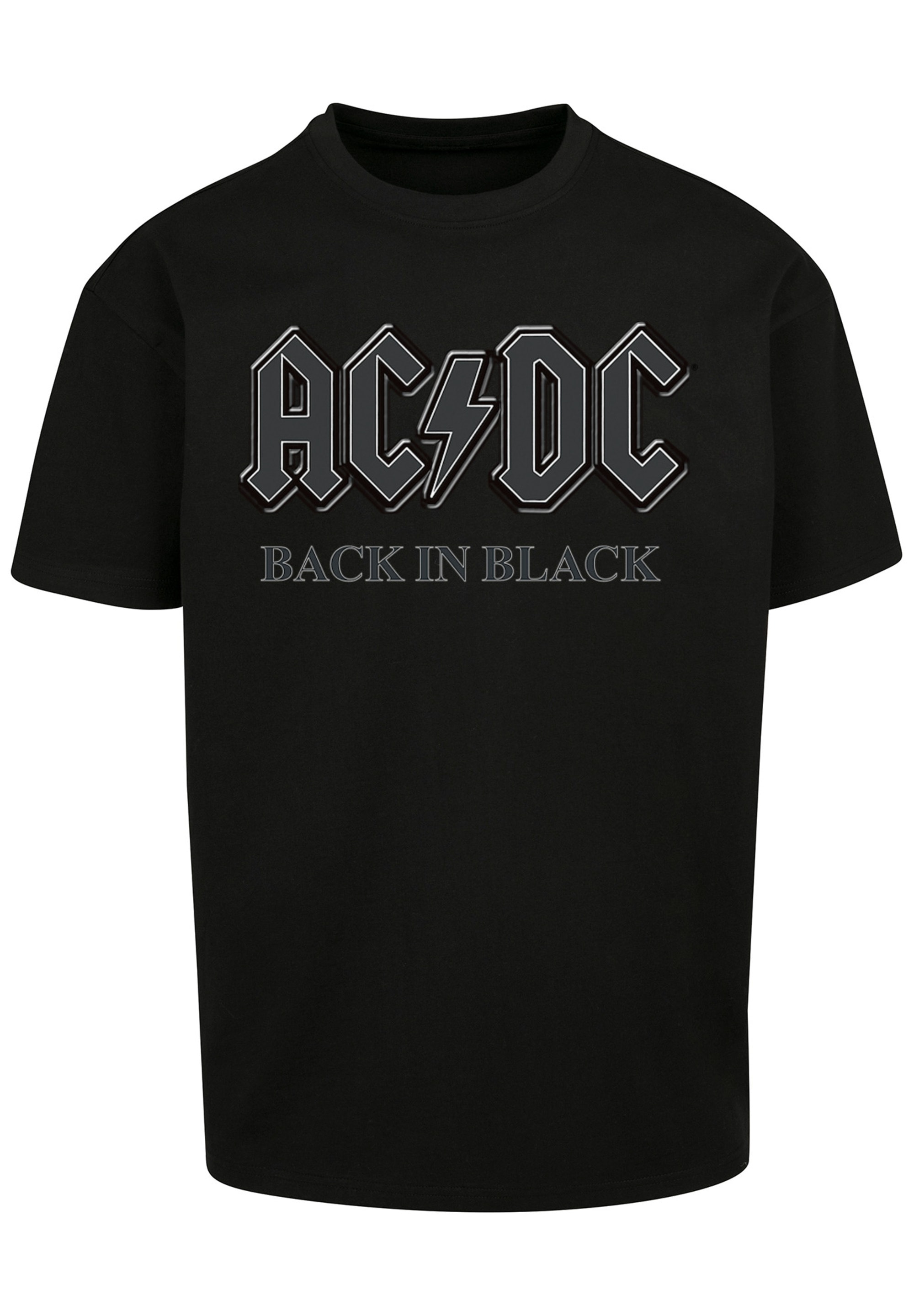 F4NT4STIC T-Shirt »ACDC Rock Band Shirt Back in Black«, Print