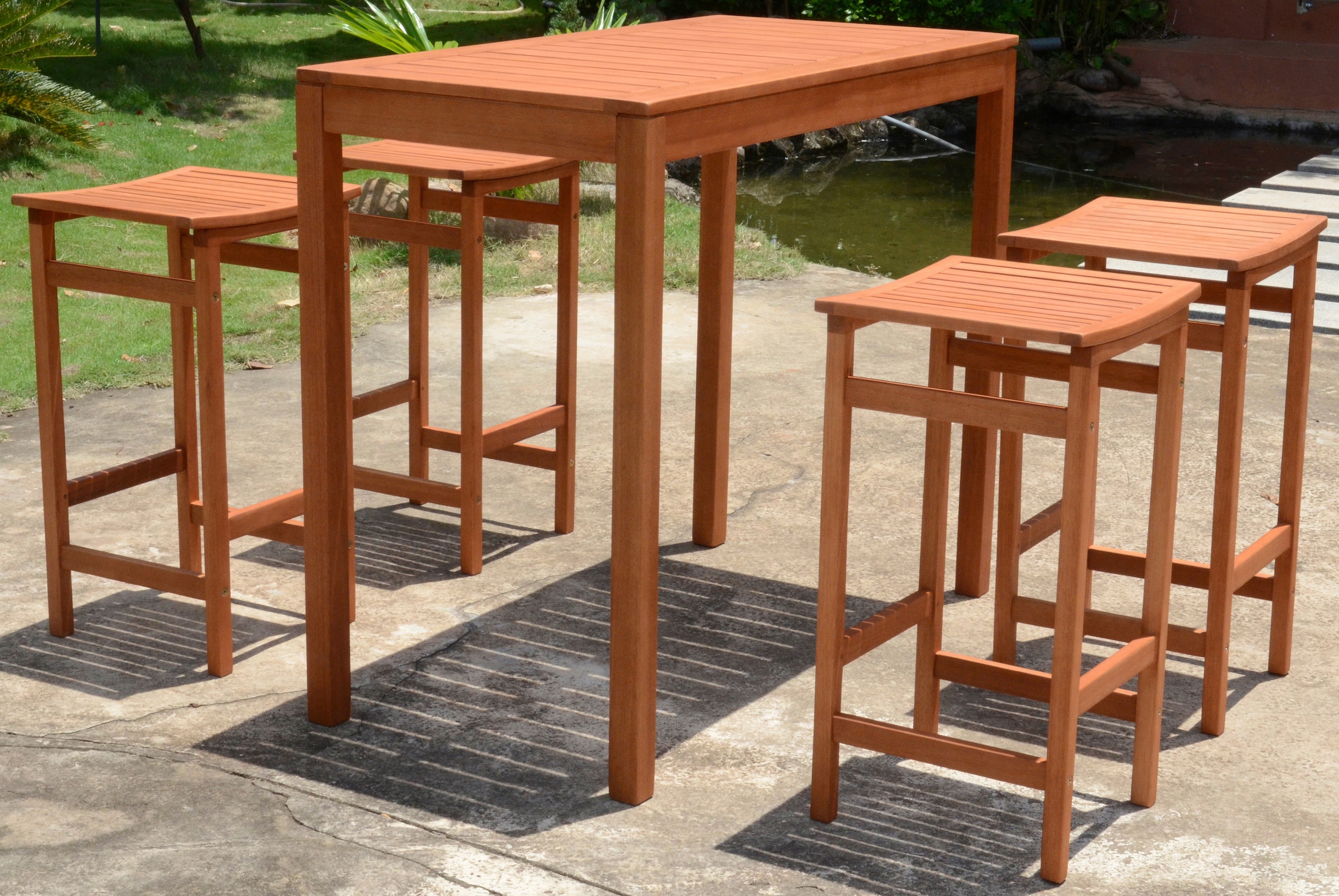 MERXX Gartenbar-Set, (3 tlg.), 2 Barstühle mit Bartisch für den  Outdoorbereich