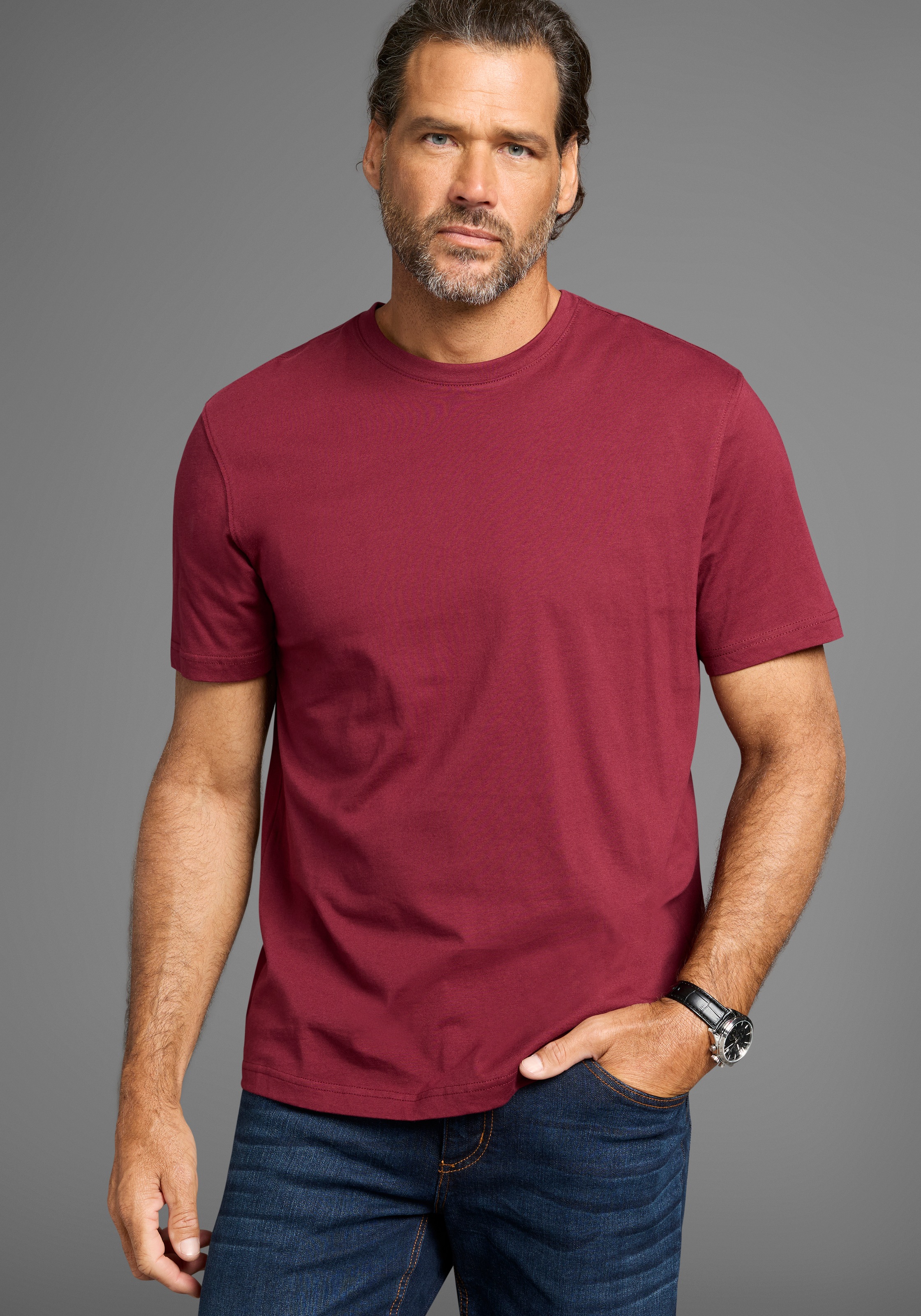Man's World Rundhalsshirt Men Blue M 3