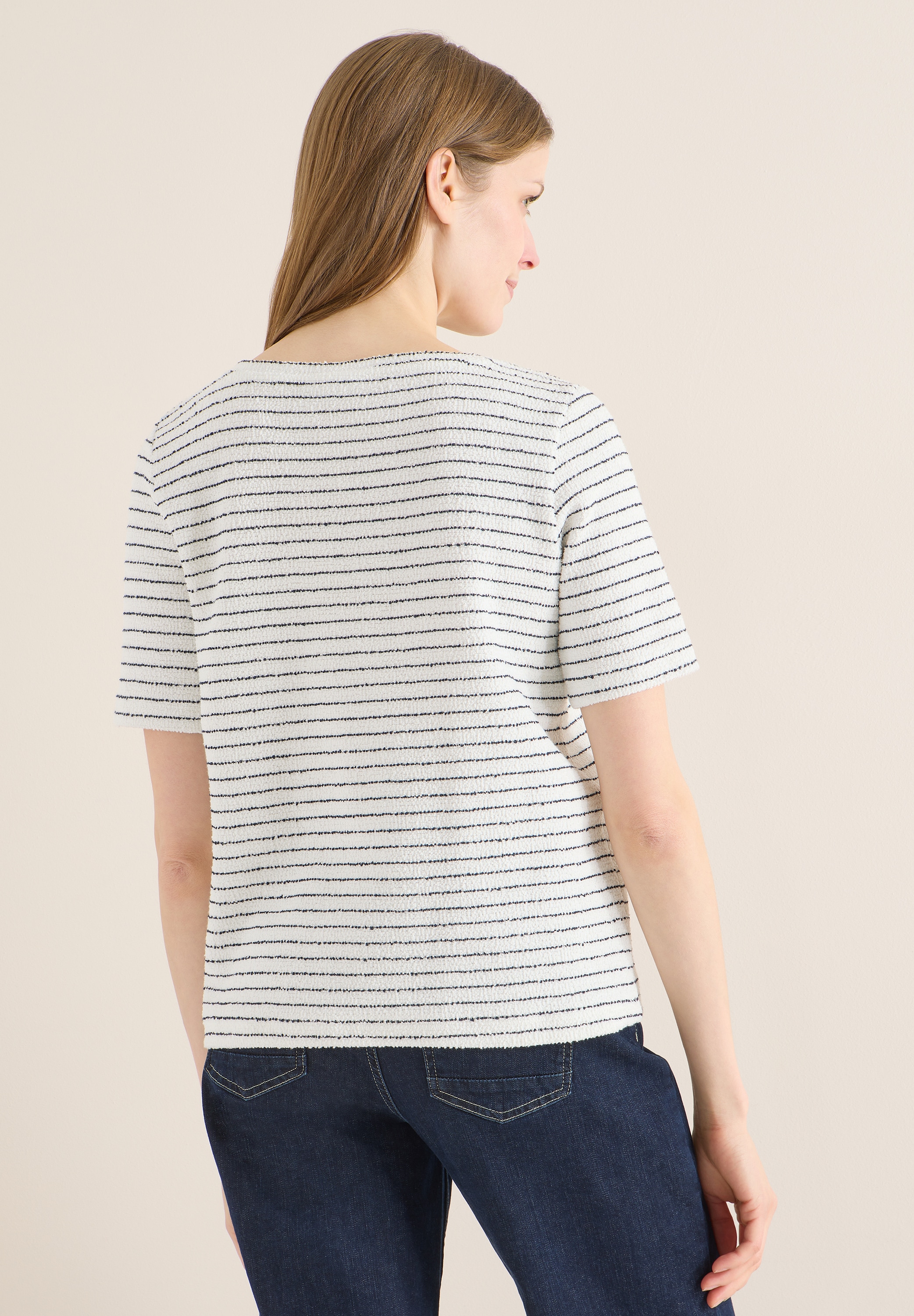 Cecil Print-Shirt mit U-Boot-Ausschnitt