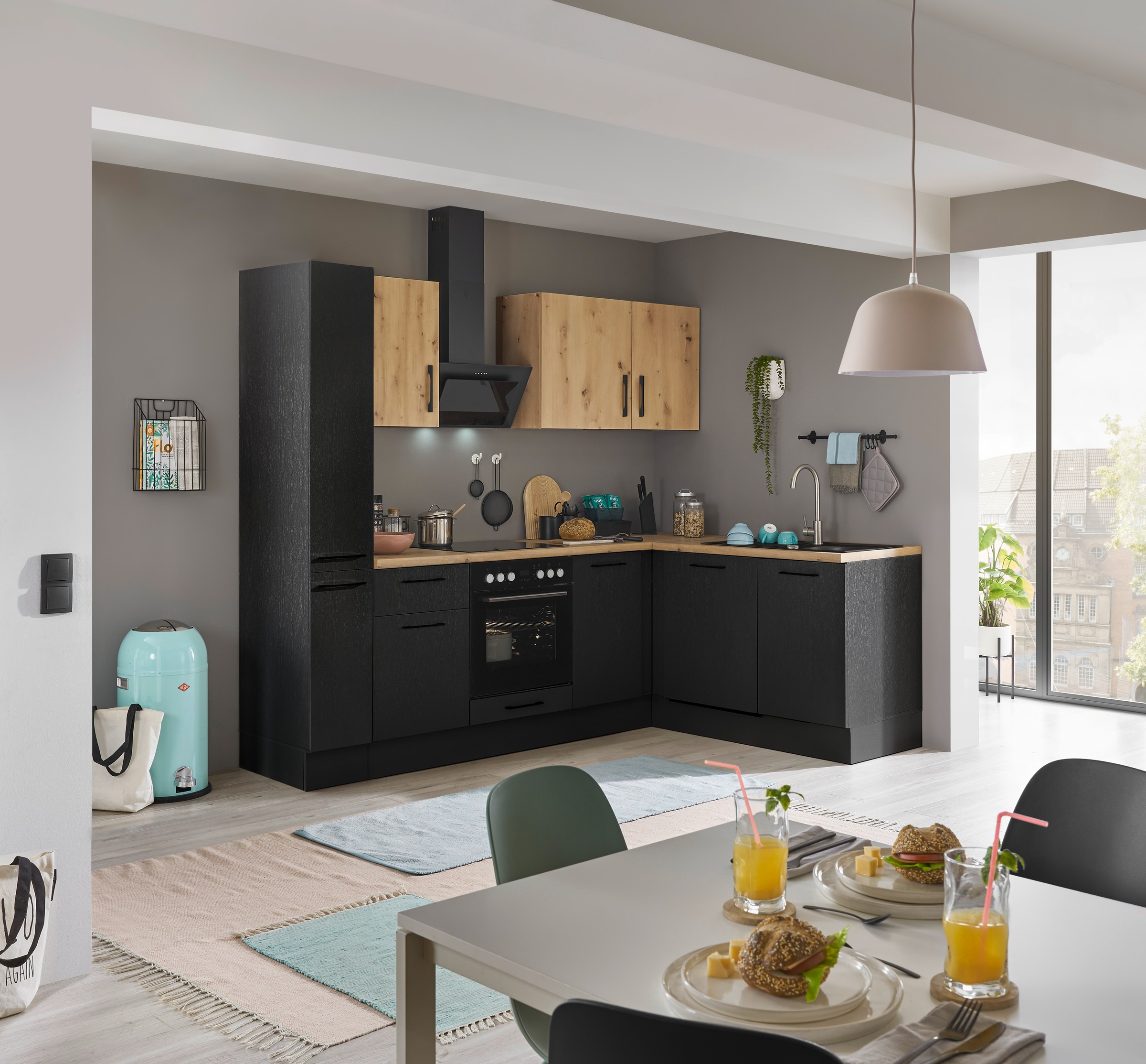 BASIC by Balculina Winkelküche »Turin«, Stellbreite 250x175 cm, wahlweise mit E-Geräten