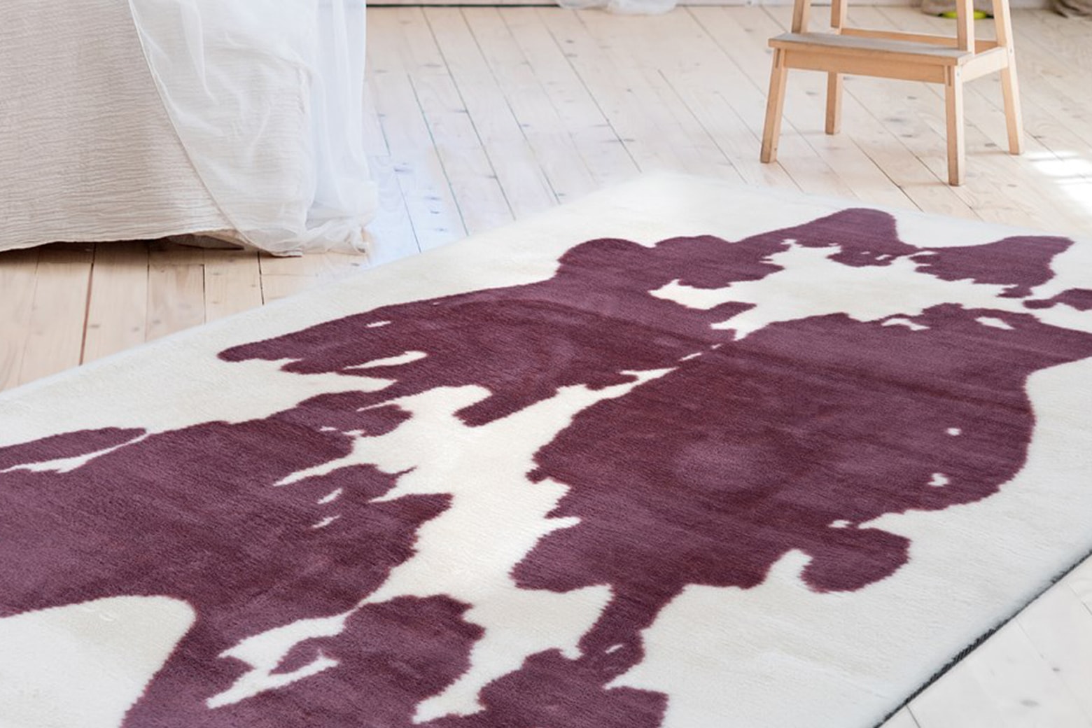 Hochflor-Teppich CALO-DELUXE "Vogesen 500" Gr. 4, lila (lila, weiß), B:160cm H:30mm L:230cm, Kunstfaser, Teppiche, weiche Haptik, Wohnzimmer