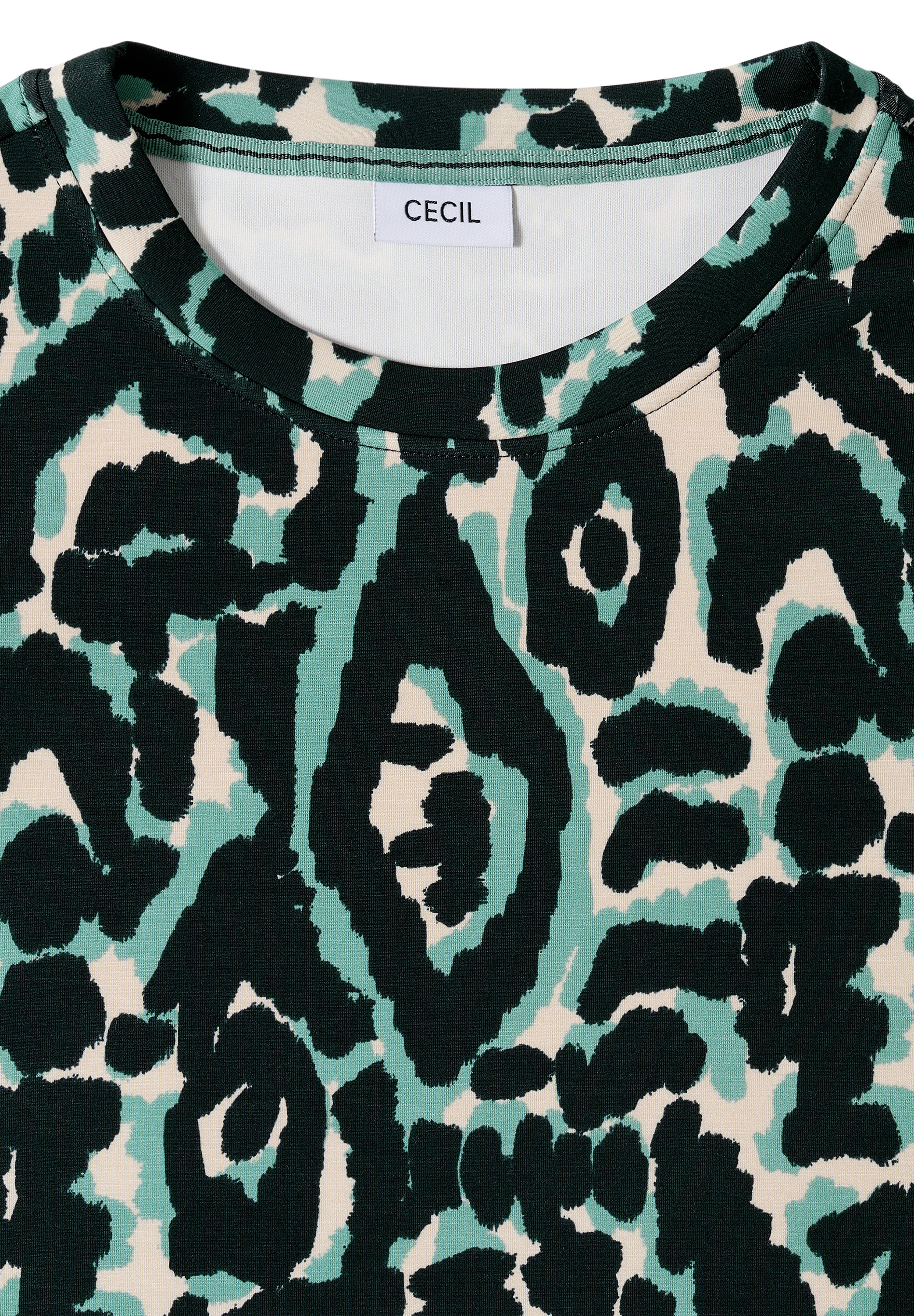 Cecil Rundhalsshirt, mit grafischem Muster