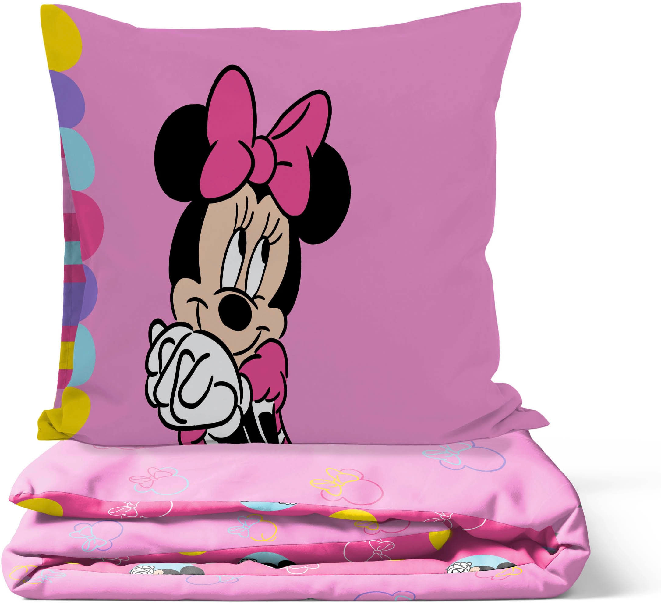 Disney Kinderbettwäsche »Minnie Mouse Happy« 2 100% Baumwolle