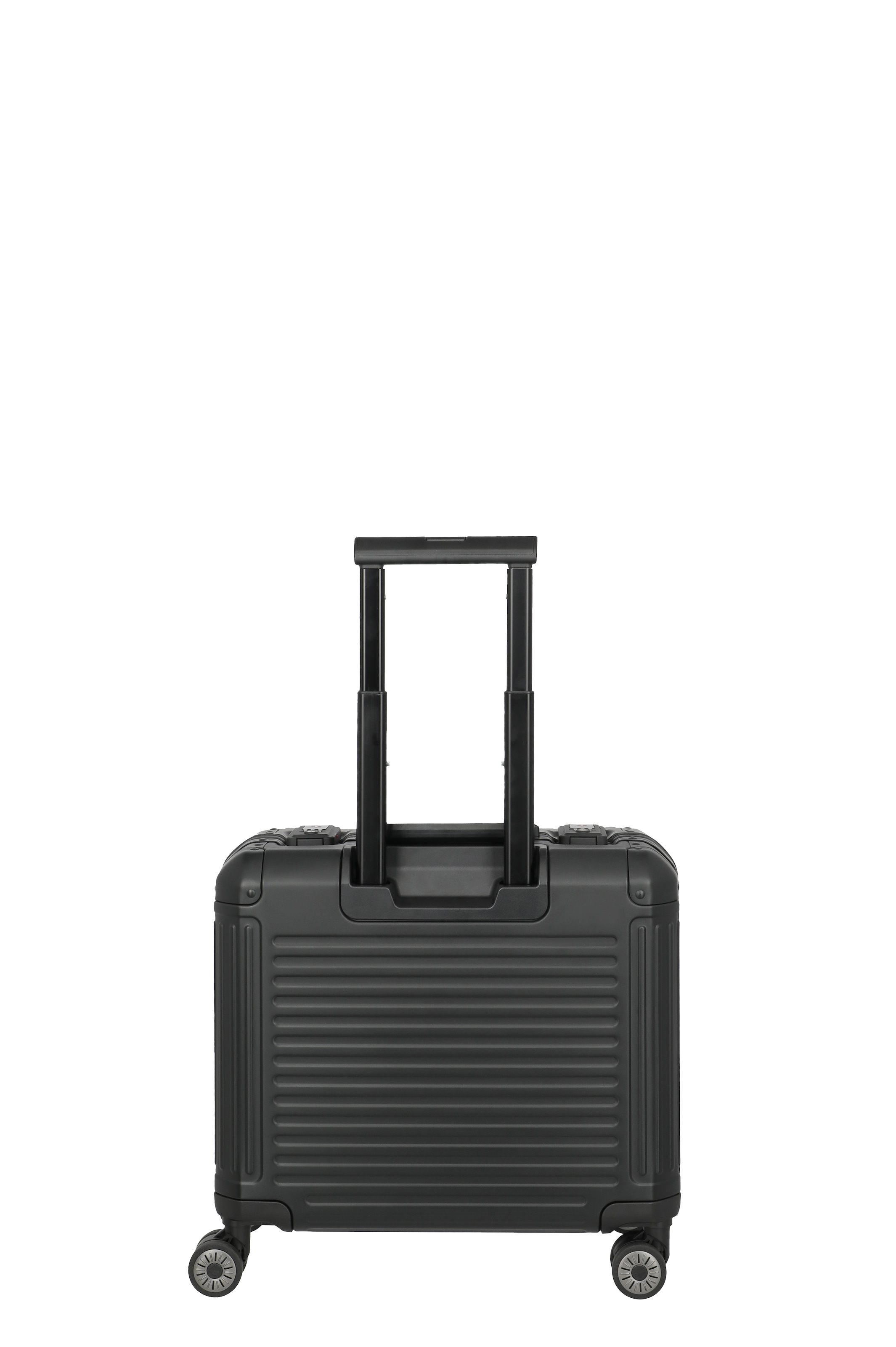 travelite Hartschalen-Trolley »NEXT Trunk Reisekoffer Aluminium« 32 l 4 Rollen Koffer, mit extra großem Stauraum und stabilem Rahmen