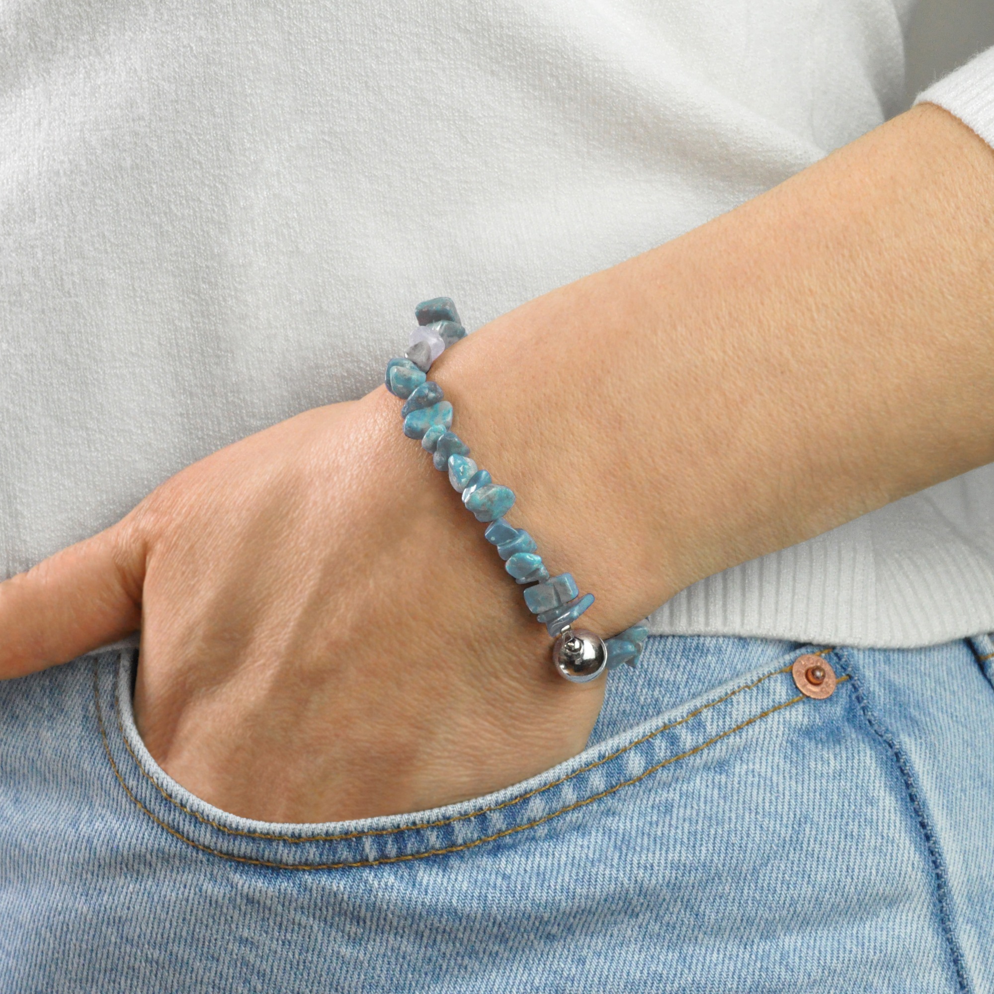 Steuer Paar Ohrhänger »Metall Aquamarine hellblau«