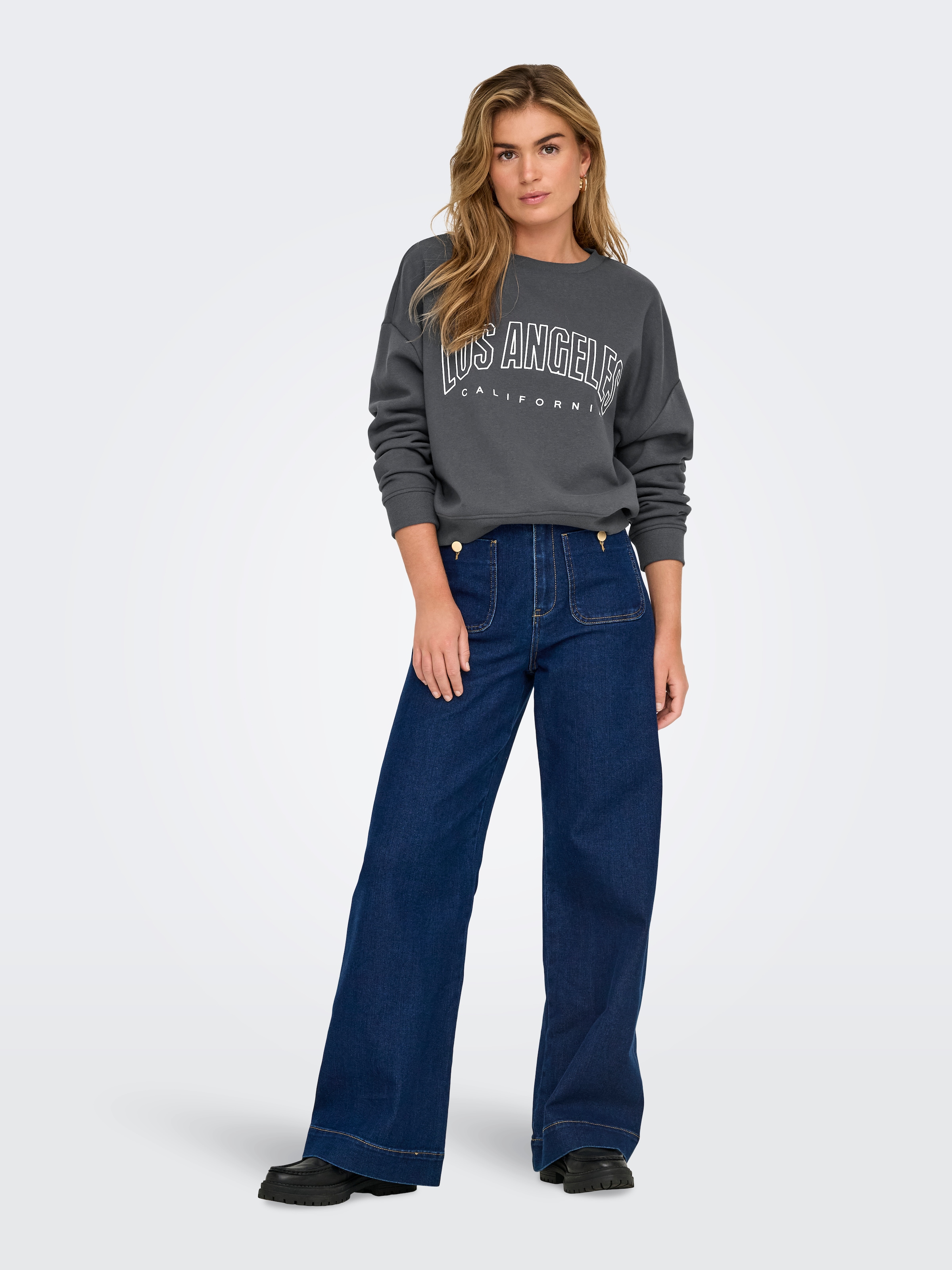 ONLY Sweatshirt »ONLSWEAT L/S CREW OVERSIZE STATE SWT«