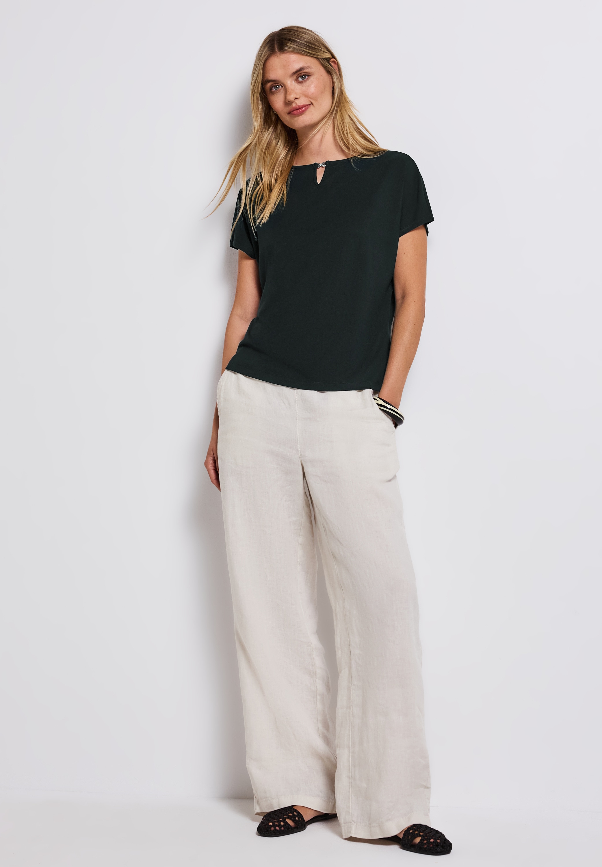 STREET ONE Shirttop, mit Cut-Out Detail